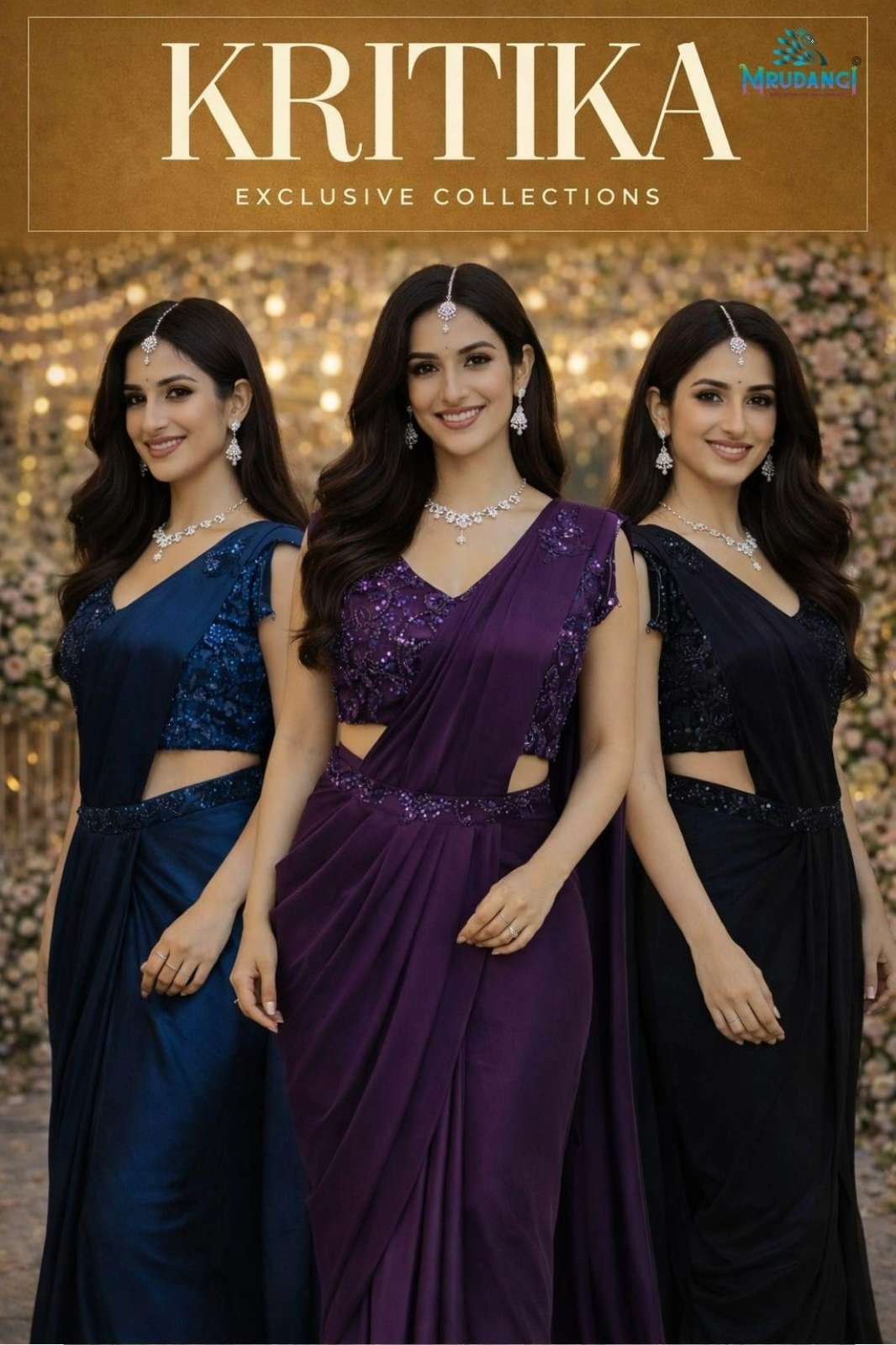 MRUDANGI PRESENT KRITIKA REAL PREMIUM LYCRA READY TO WEAR SAREE