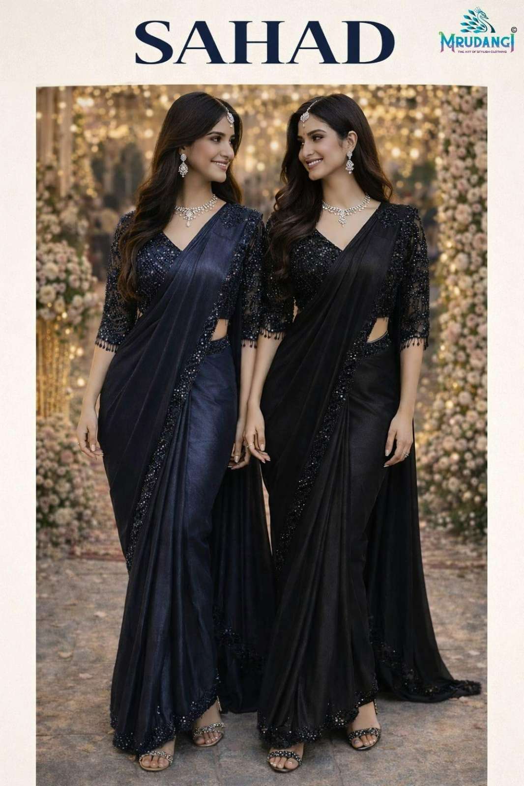 MRUDANGI PRESENT SAHAD REAL PREMIUM COATING SATIN READY TO WEAR SAREE