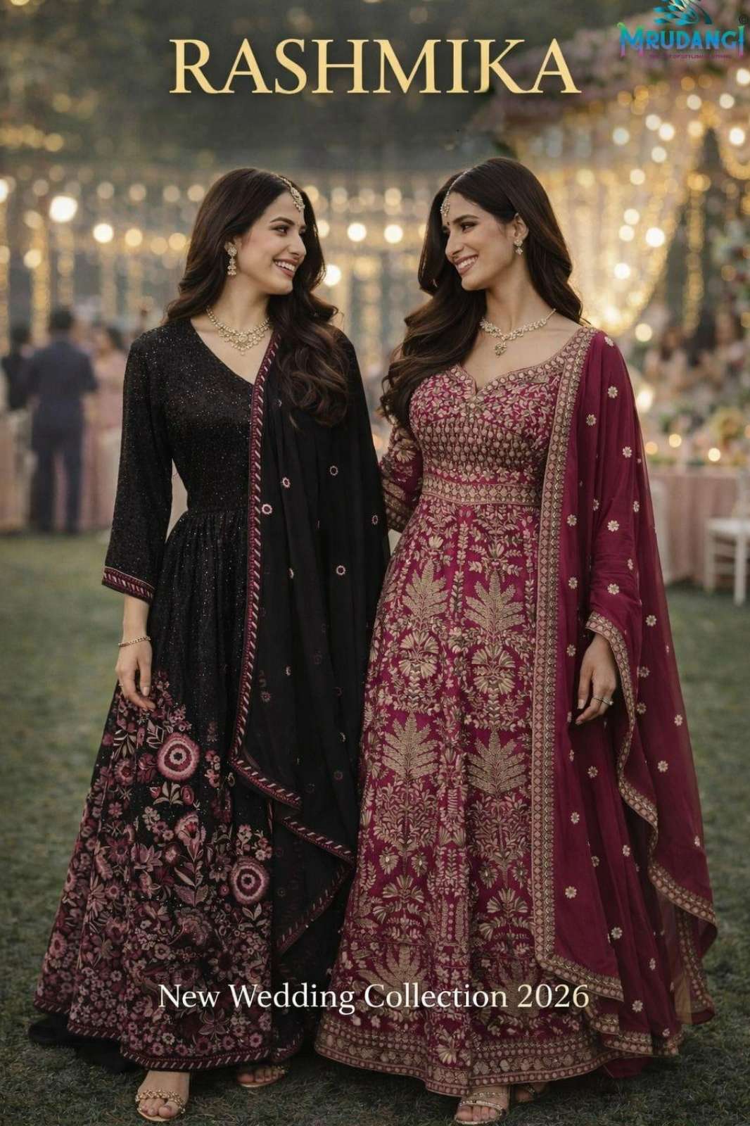 MRUDANGI RASHMIKA TRENDY FESTIVE LOOK PREMIUM REAL GEROGETTE ANARKALI SUIT
