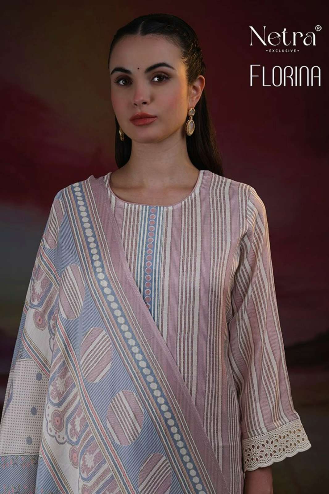 NETRA FLORINA PURE BEMBERG MUSLIN DIGITAL PRINTED DESIGNER SALWAR SUIT