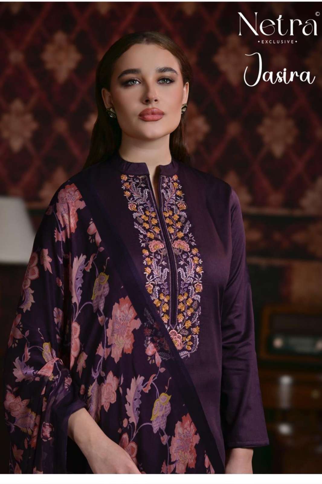 Netra JASIRA Premium Cotton with Embroidery Designer Salwar Suit 