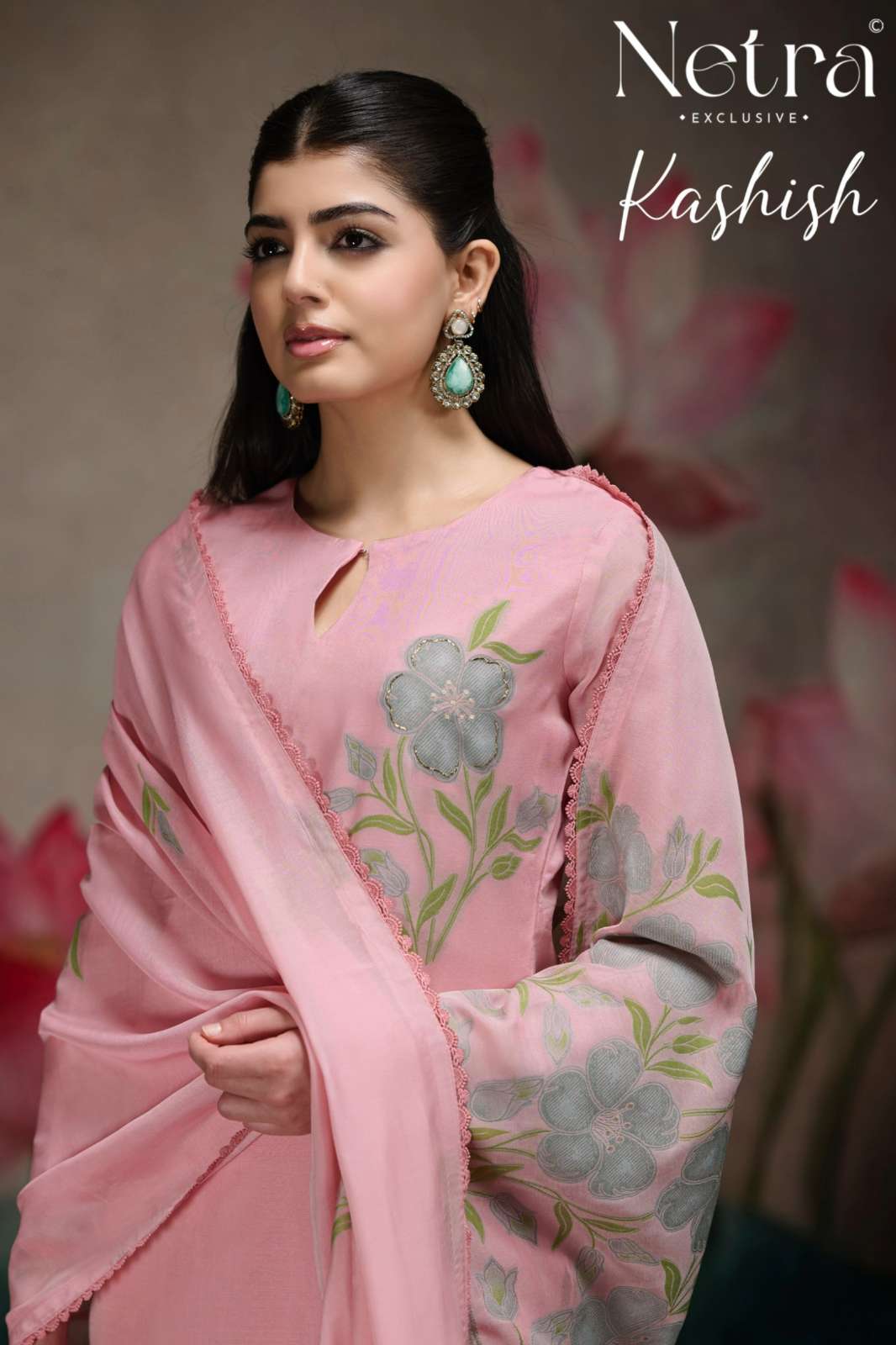 NETRA KASHISH PURE BEMBERG BANARASI JAMDANI DESIGNER SALWAR SUIT