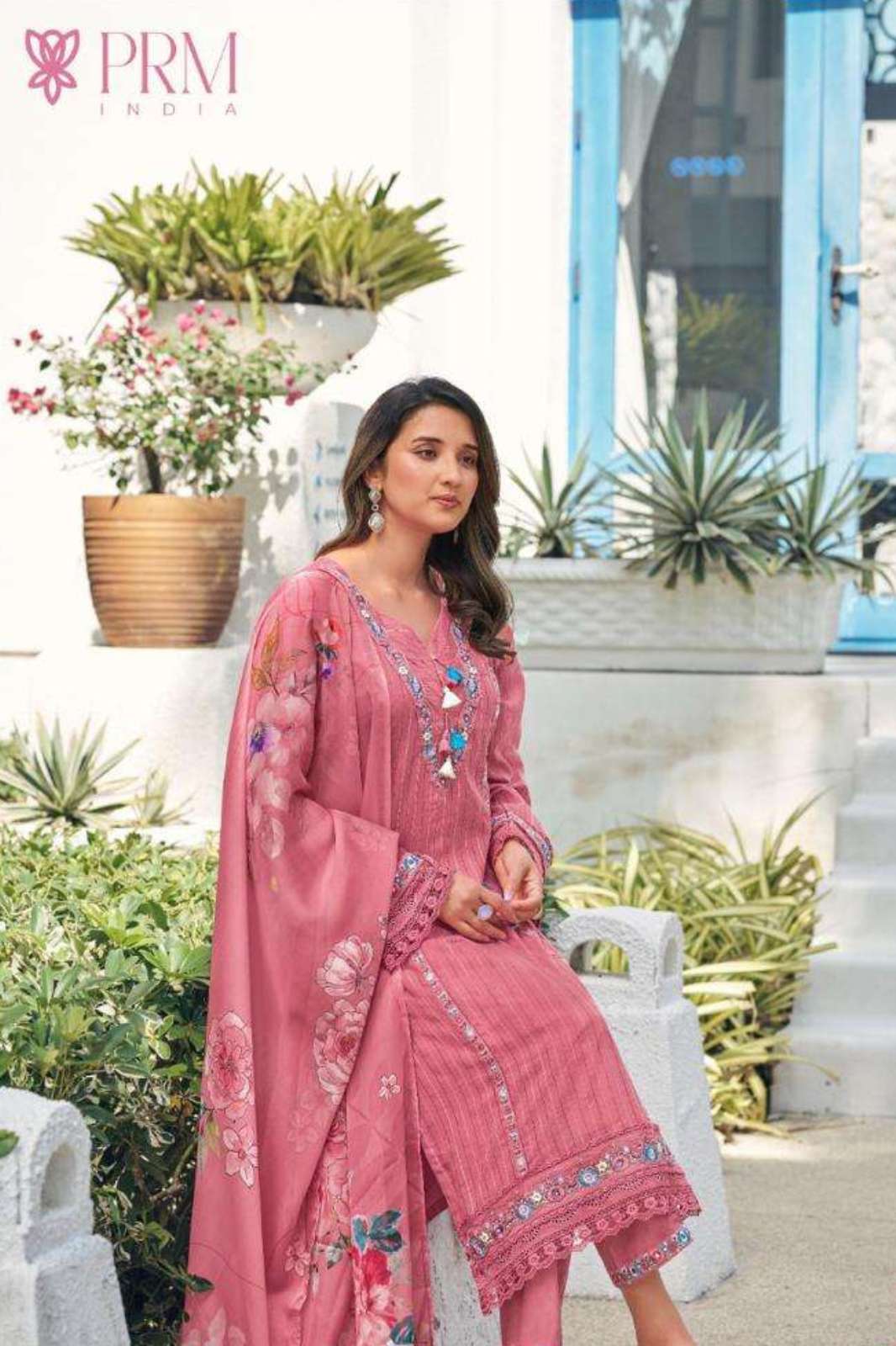 PRM MAISHA PURE COTTON WITH EMBROIDERY WORK DESIGNER SALWAR SUIT