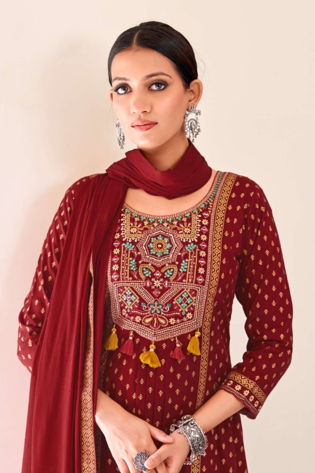 Rangoon ANGEL Print with Embroidery Work Designer Salwar Suit