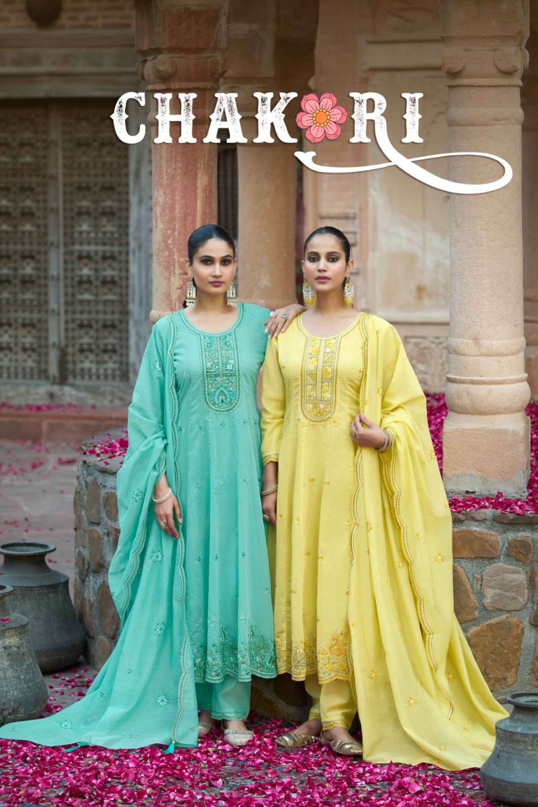 Rangoon CHAKORI Mal Chanderi with Fancy Work Designer Salwar Suit