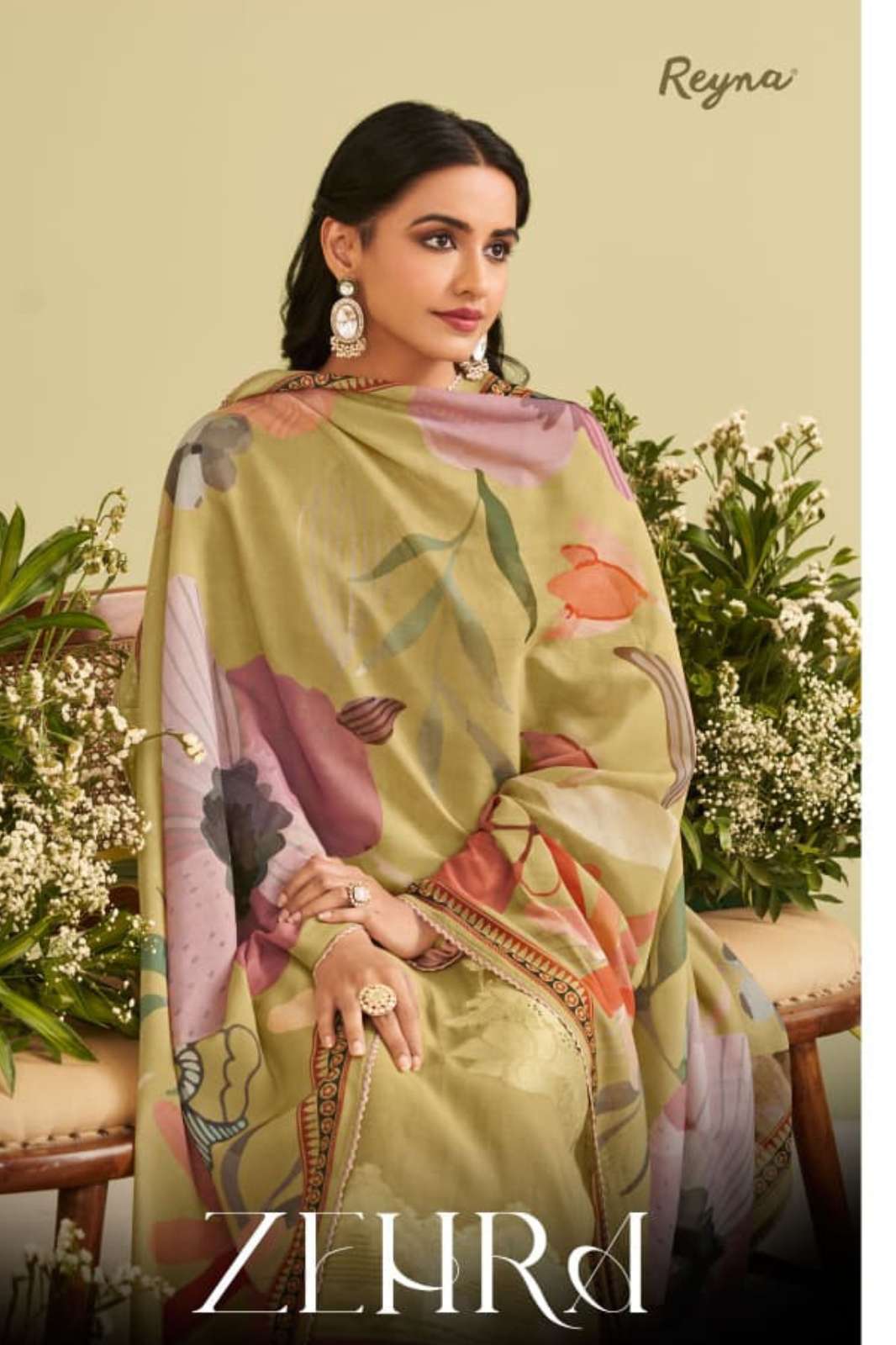 Reyan Zehra Pure Mul Chanderi Jacqard with Handwork Designer Salwar Suit