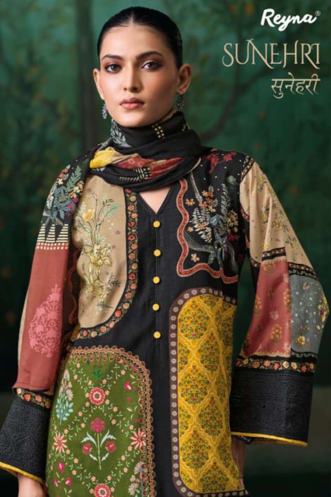 Reyna Sunehri Pure Mul Handwork with Digital Printed Designer Salwar Suit