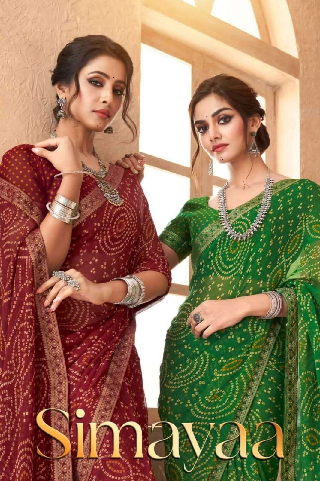 RUCHI SANGINI VOL 18 SERIES 25801A TO 25803D CHIFFON BANDHNI SAREE COLLECTION