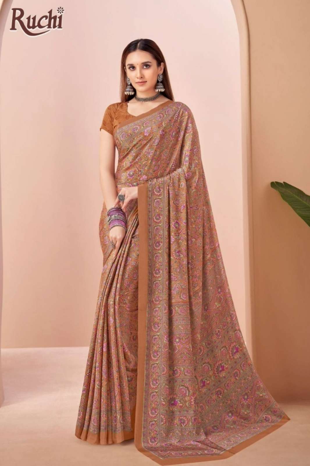 RUCHI VEDANTA SILK VOL 45 SERIES 42501A TO 42505B Silk Crepe sarees Collection
