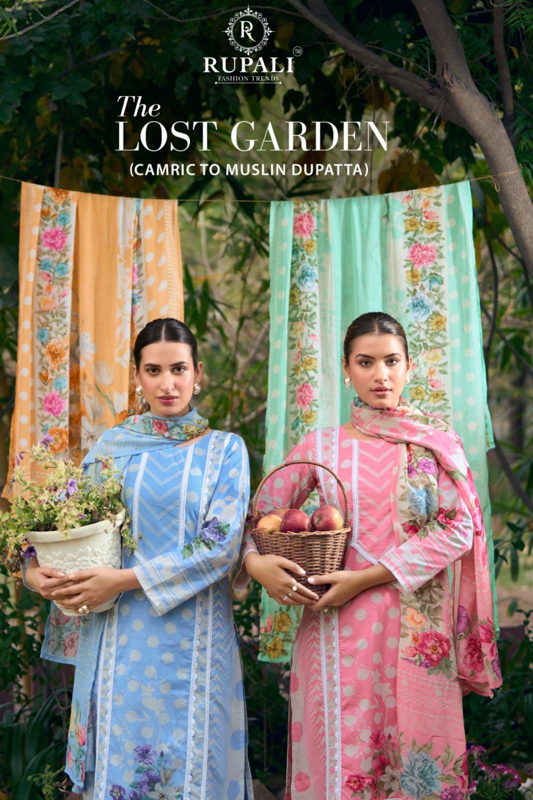 Rupali THE LOST GARDEN Pure Cambric Lawn Cotton Digital Printed Designer Salwar Suit 