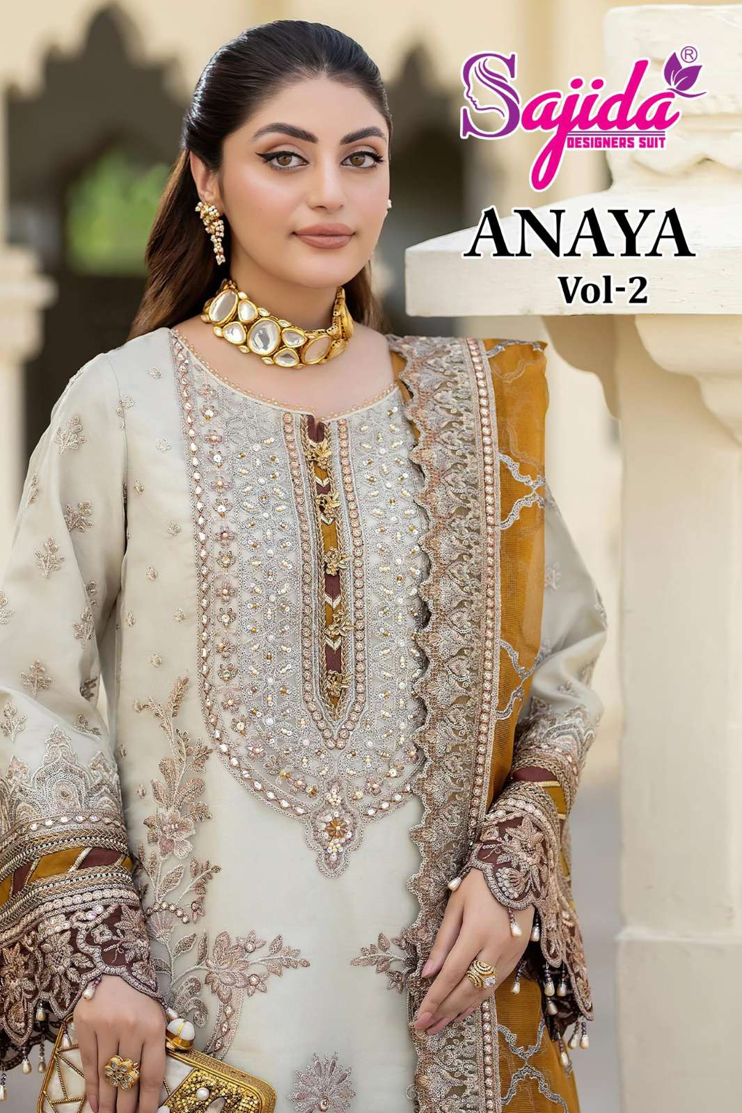 SAJIDA ANAYA VOL 2  GEORGETTE WITH HEAVY EMBROIDERED  DSEIGNER SALWAR SUIT 