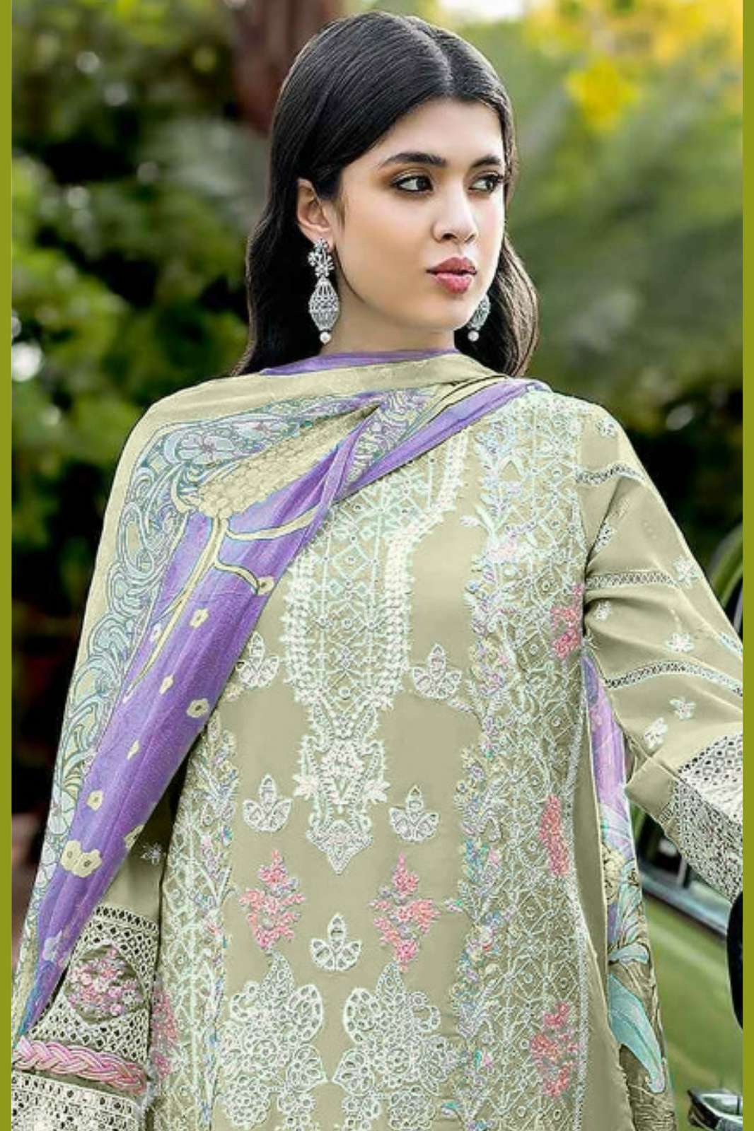 SANIYA TRENDZ D NO 29001 COTTON WITH CHIKANKARI EMBROIDERED DESIGNER SALWAR SUIT