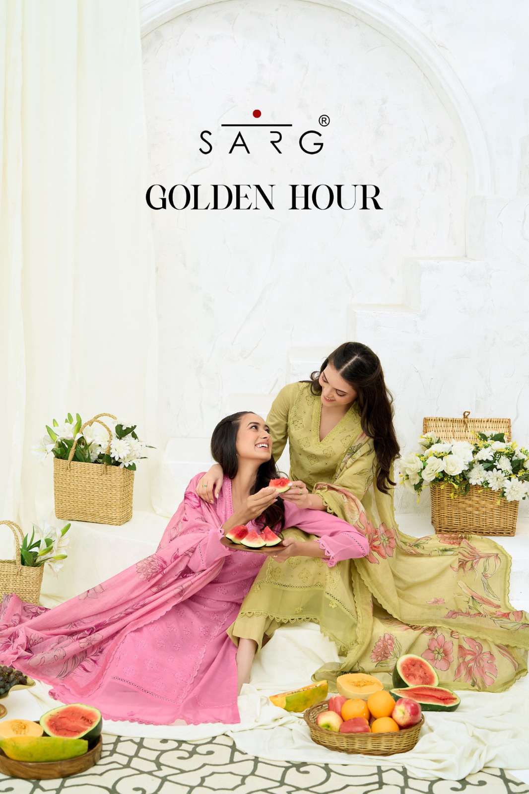 Sarg Golden Hour Premium Cotton with Heavy Embroidery Designer Salwar Suit