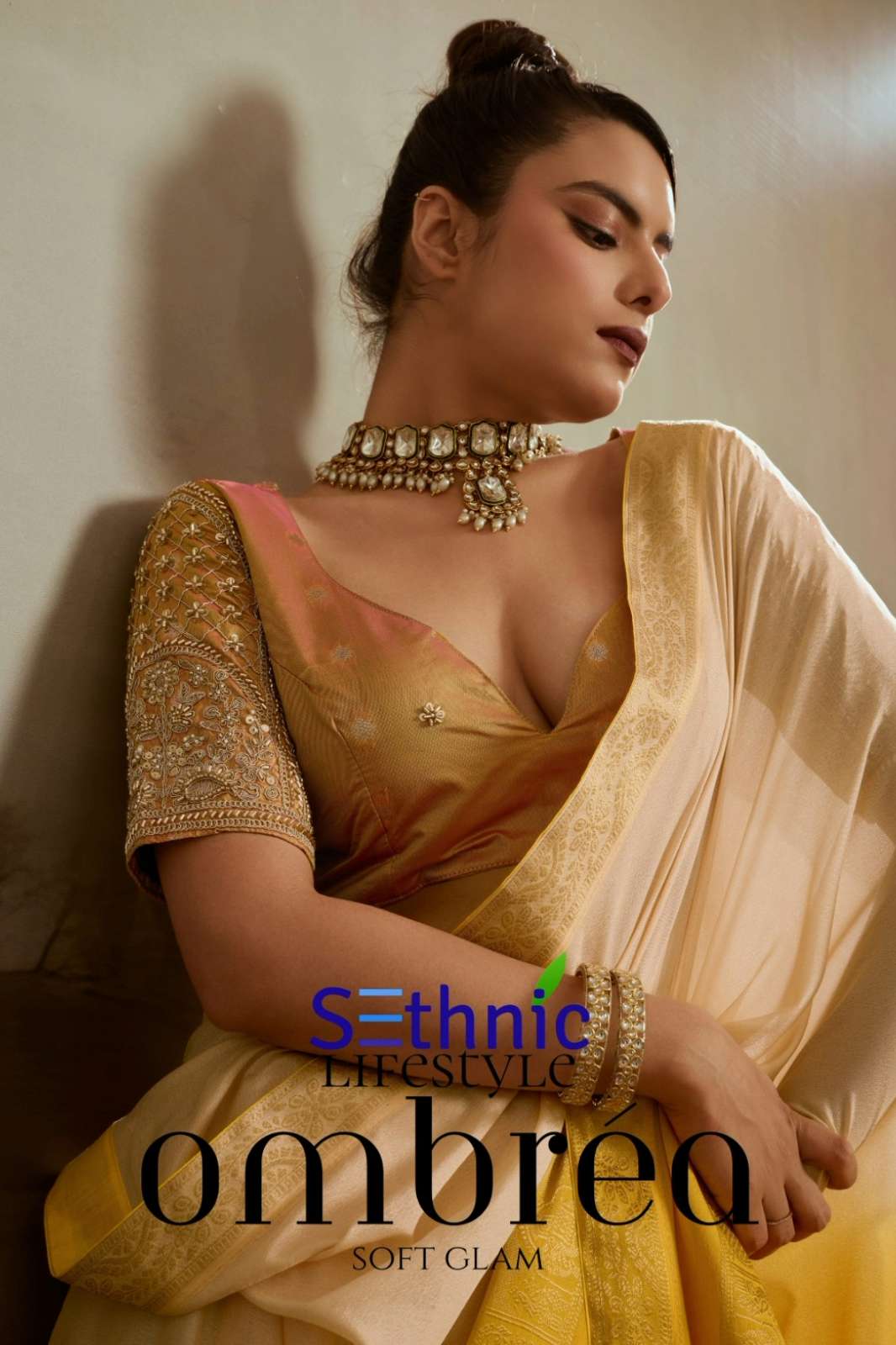 Sethnic OMBREA Soft Chiffon with Summer Gradient Shades Designer Saree