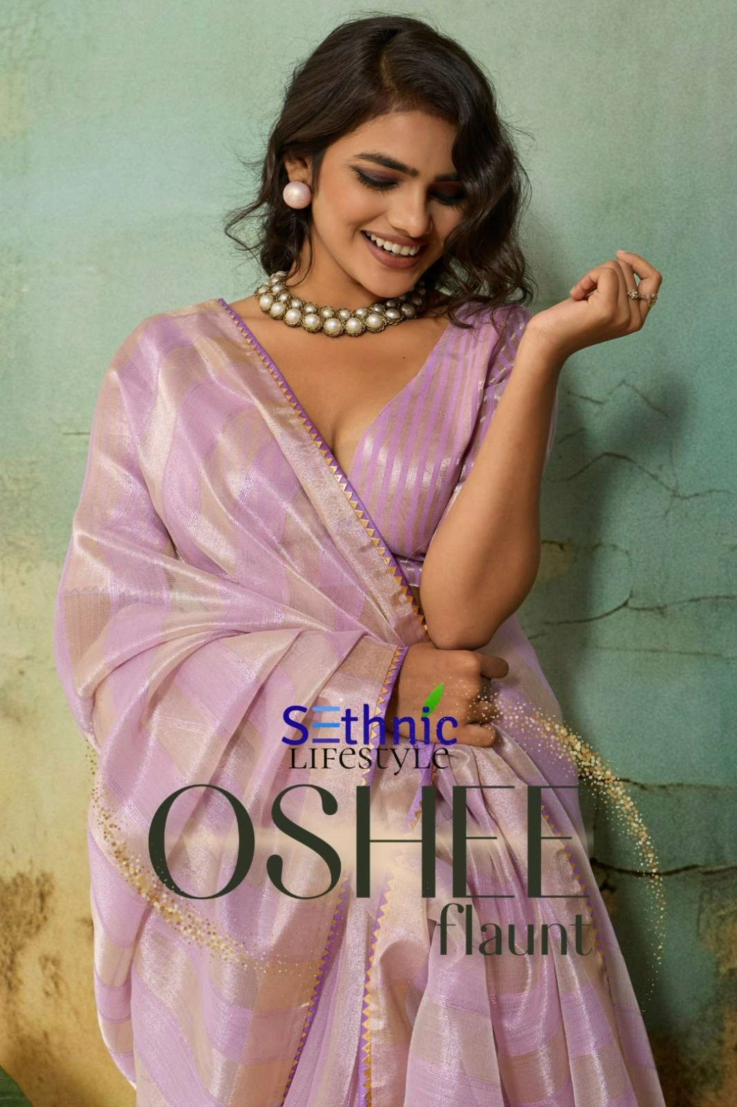 Sethnic Oshee Cotton Silk Blend Designer Party Wear Zari Woven Saree