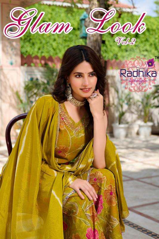 Shir Balaji Emporium  Glam look  Vol 2 Milano Silk with Handwork Designer Kurtis