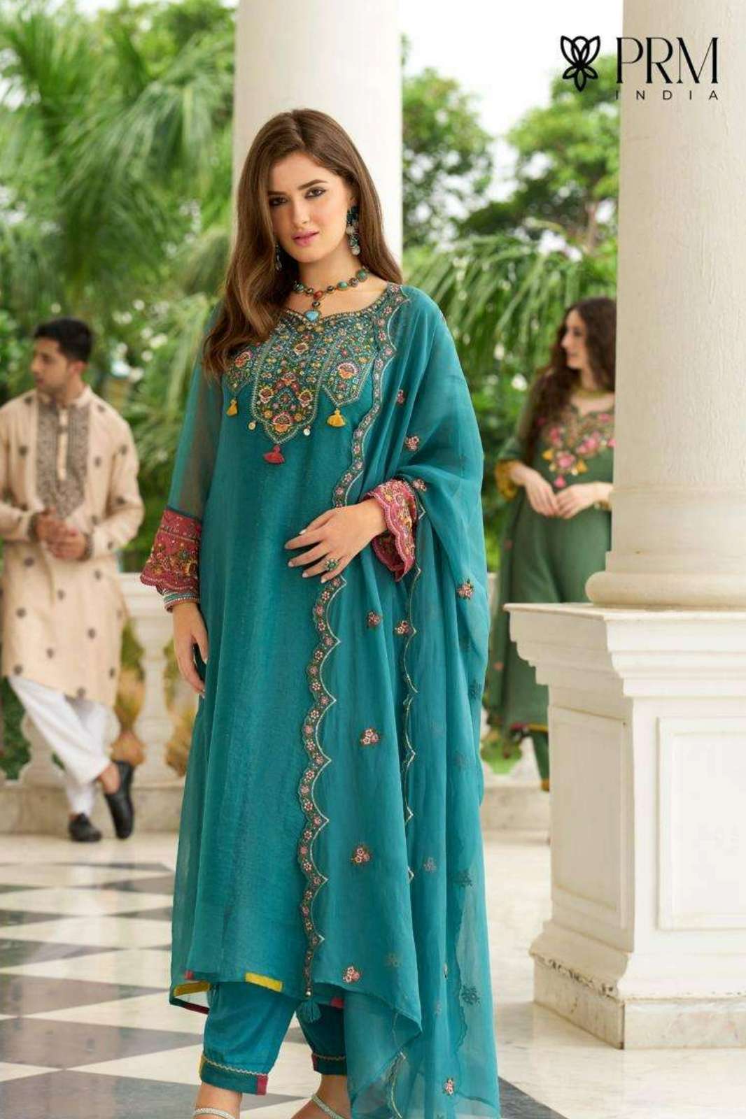 SHREE BALAJI EMPORIUM LEANA ORGENJA CRASH WITH EMROIDARY AND HAND WORK DESIGNER KURTIS 