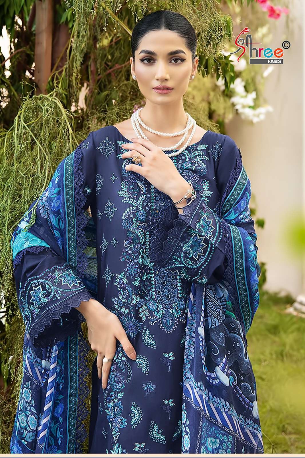 Shree OMBRE LAWN COLLECTION VOL 22 Pure Cotton with Heavy Embroidery Designer Salwar Suit