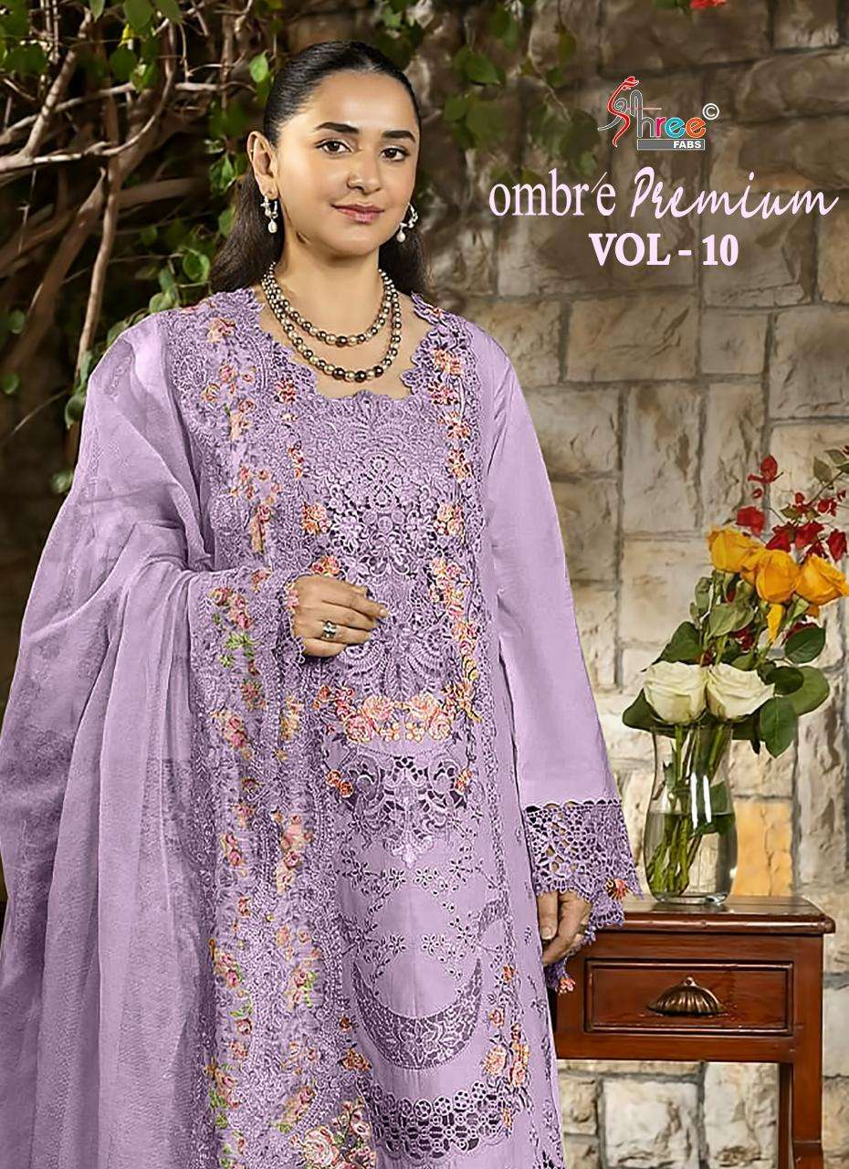 SHREE OMBRE PREMIUM VOL 10 HEAVY EMBROIDERY DESIGNER SALWAR SUIT 