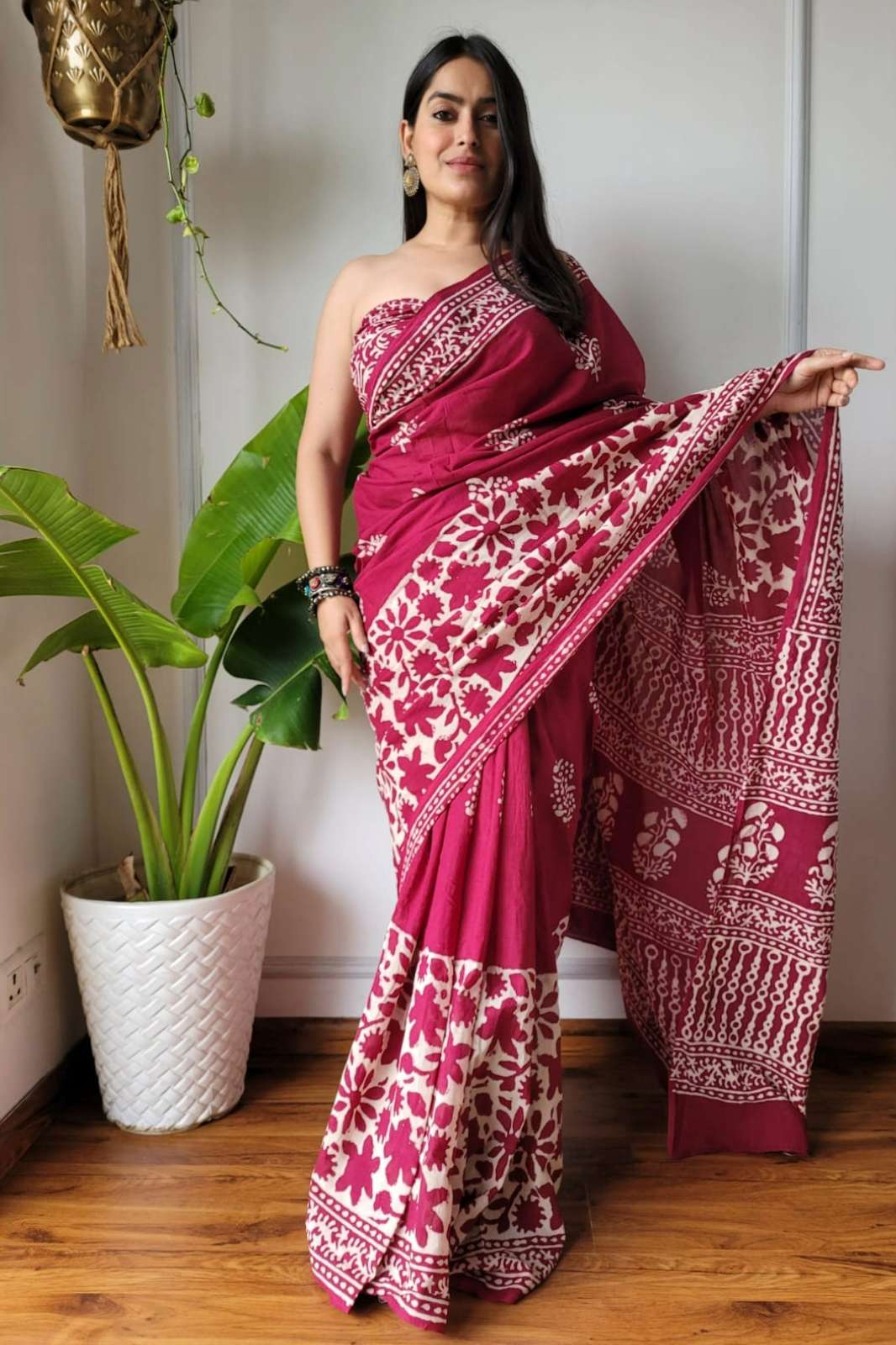Shri Balaji Emporium 21572 Hand Block Printed Pure cotton sarees collection