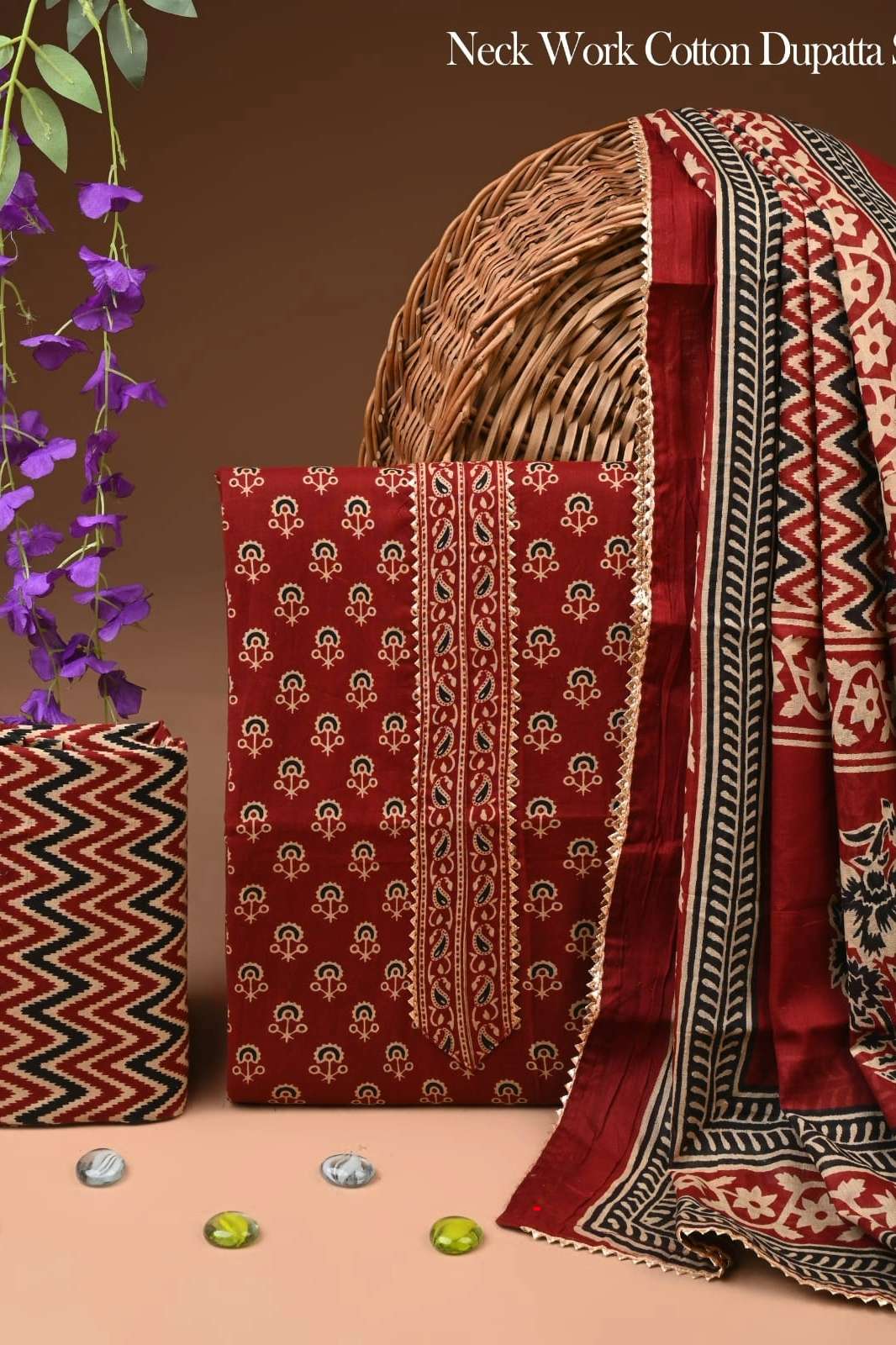 Shri Balaji Emporium 21574 Cotton suits with gota paati work 