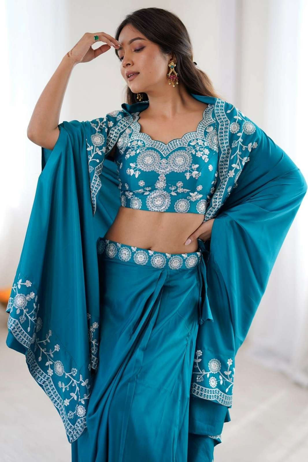 Shri Balaji Emporium BB 65 Premium Crep Silk Indowestern Three Piece Set