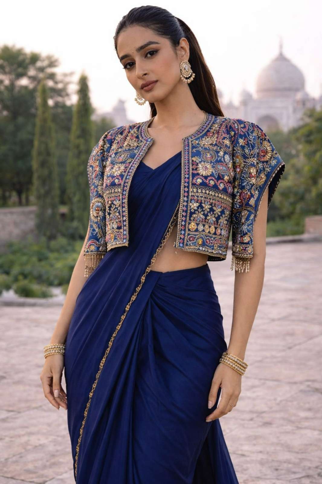 Shri Balaji Emporium BB 67 Heavy Crep Silk Designer Ready to Wear Saree