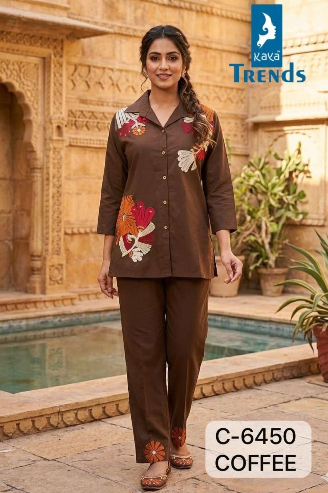 Shri Balaji Emporium D NO 6450 Dhabu Cotton Fancy Embroidery Work Designer Kurtis