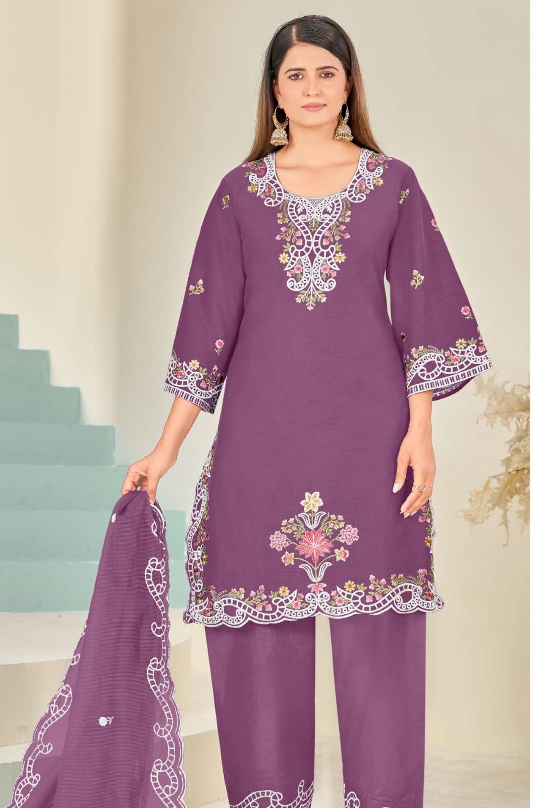 Shri Balaji Emporium Khas Cambric Cotton with Embroidery Designer Salwar Suit