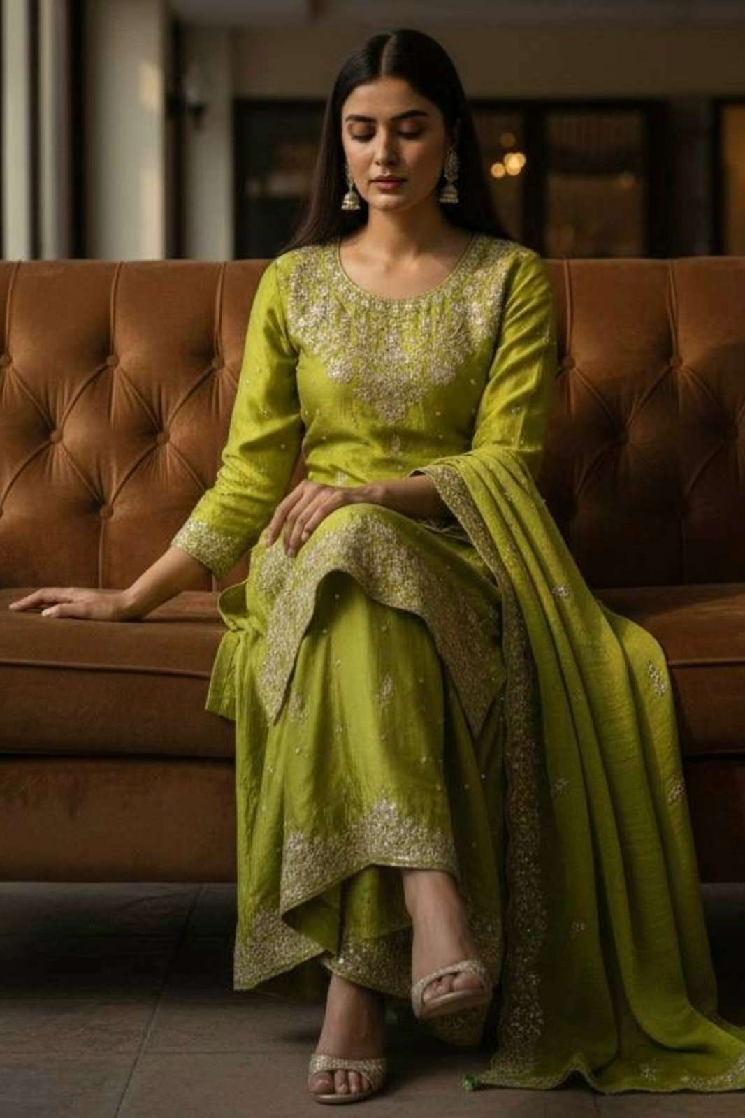 Shri Balaji Emporium LC 1455 Beautiful Chinon Silk Pakistani Sharara Suit
