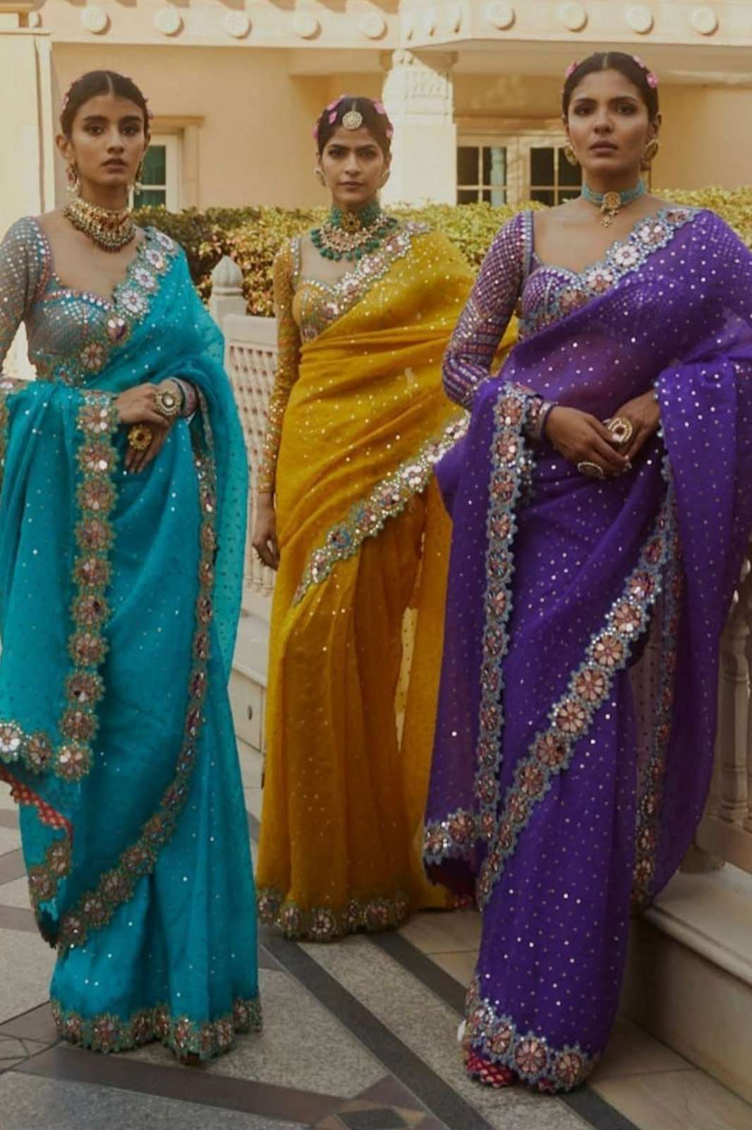 Shri Balaji Emporium Presents YASHVI SOFT GEORGETTE FABRIC EMBRODERY SEQUENCE WITH CODING WORK SAREE COLLECTION
