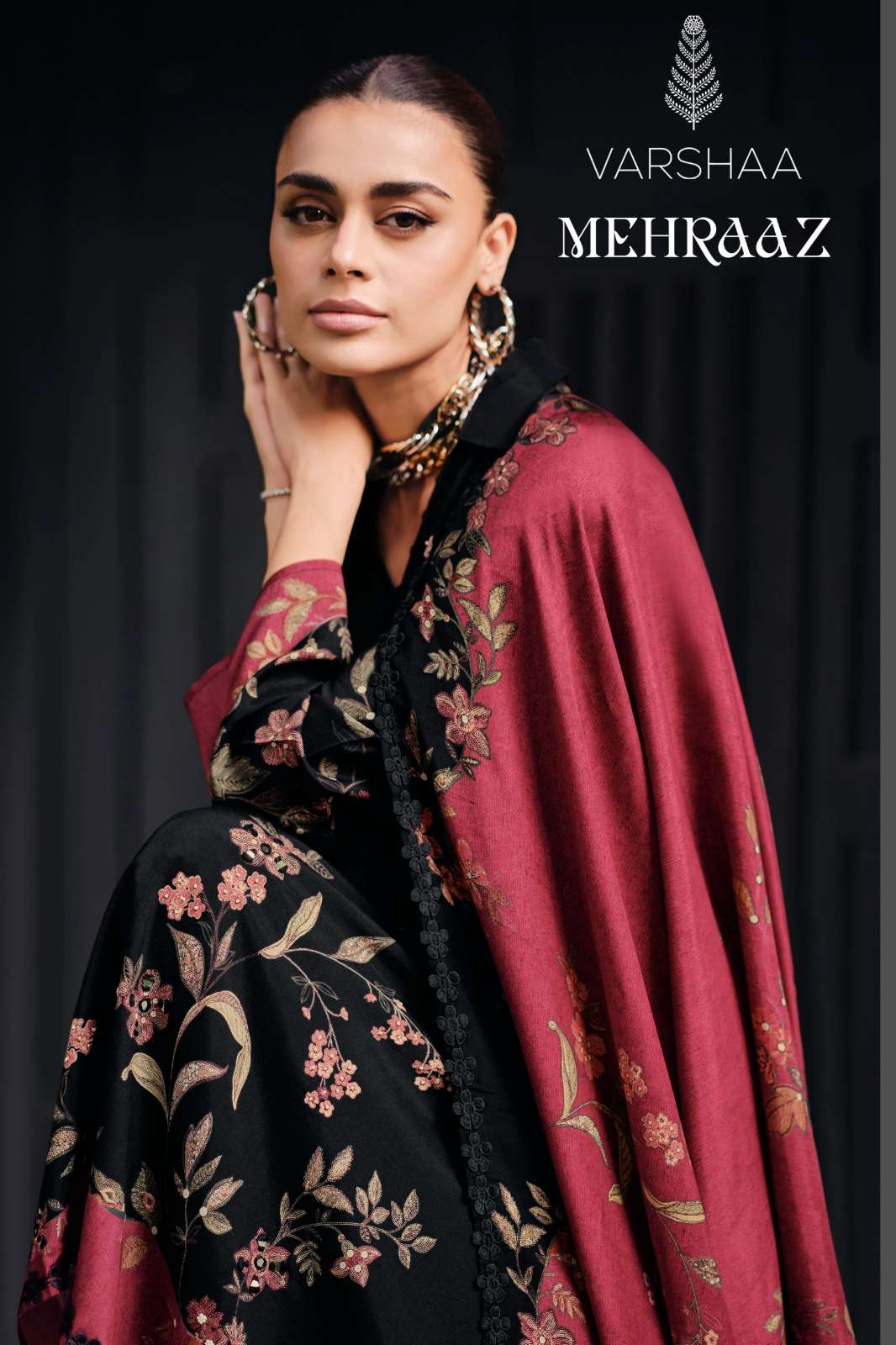 VARSHA Mehraaz VISCOSE MUSLIN DESIGNER STITCH WORK SALWAR SUIT