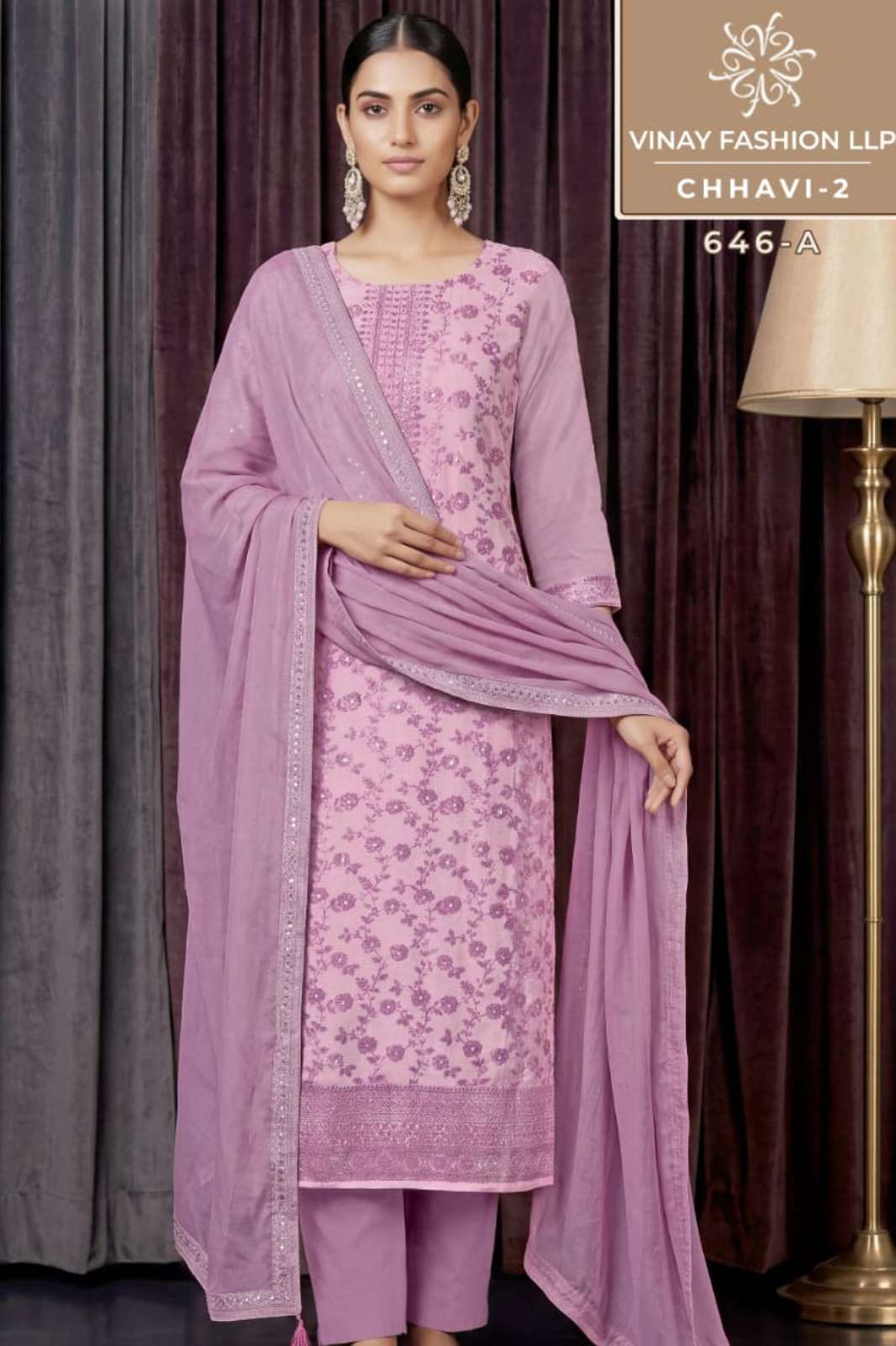 Vinay KULEESH CHHAVI 2 Muslin Weaving with Handwork Designer Salwar Suit