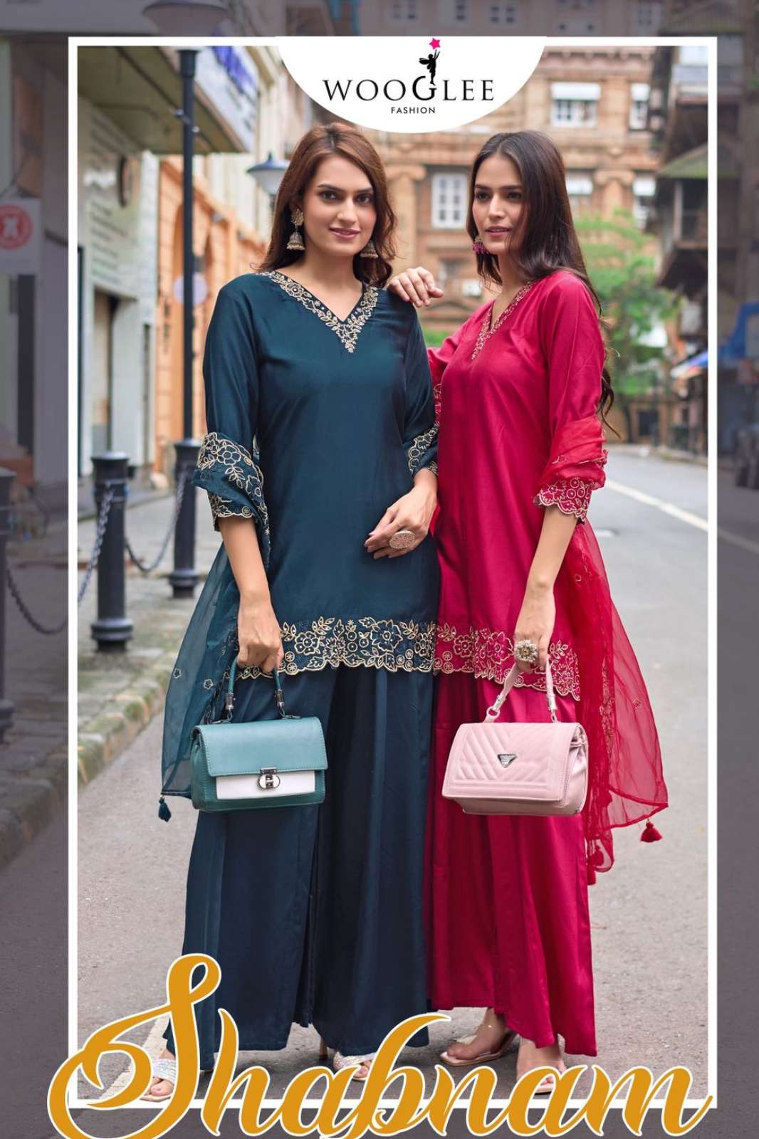  Wooglee Shabnam Gajji Silk Hand & Threadwork Designer Salwar Suit 