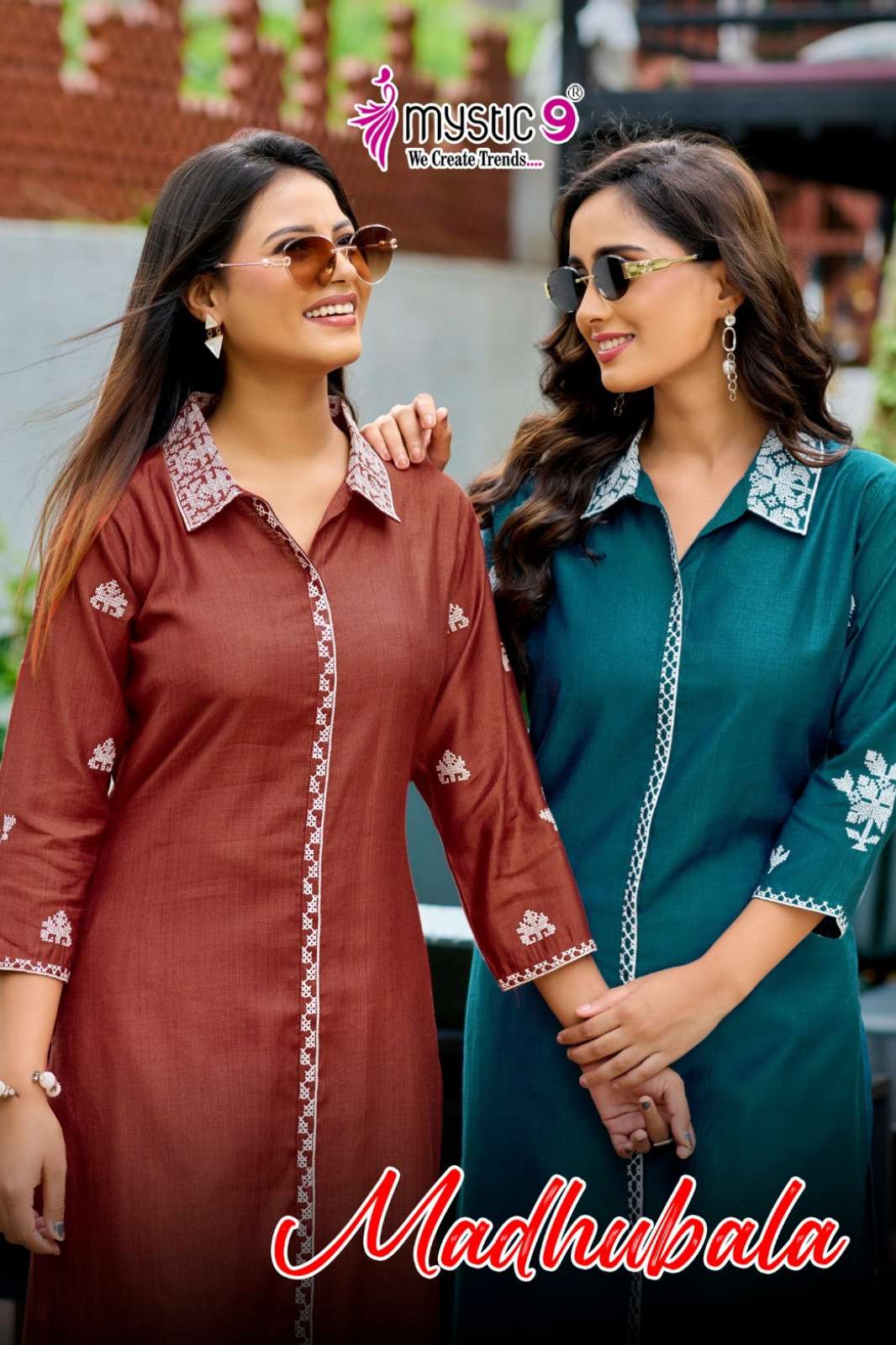  Shri Balaji Emporium MADHUBALA VOL 1 Dye Vertican with Embroidery Designer Kurtis