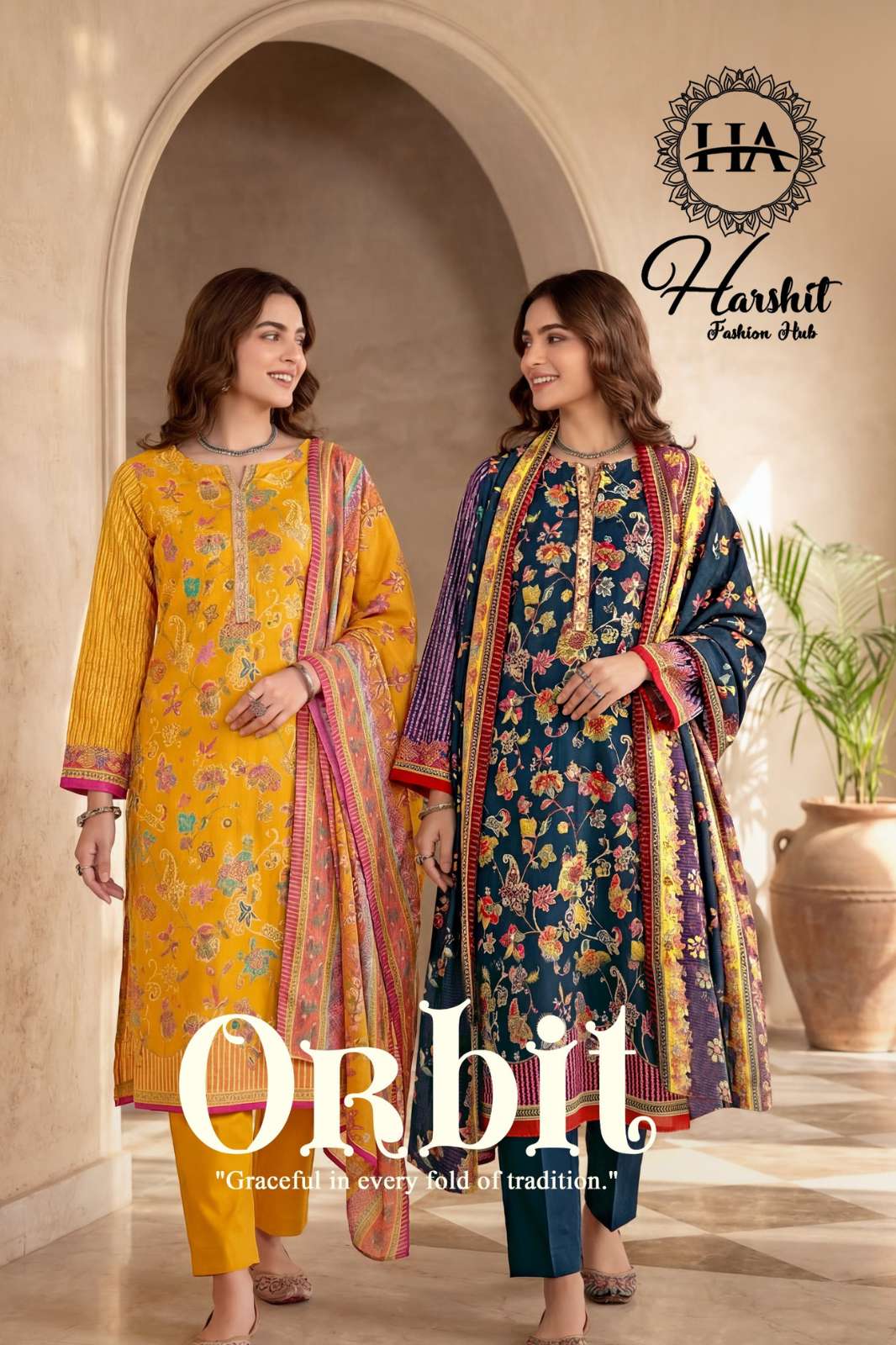 Alok ORBIT Pure Zam Discharge Print with Neck Embroidery Designer Salwar Suit 
