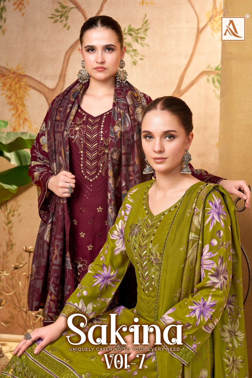 Alok SAKINA 7 Heavy Viscose Rayon Embroidery Work Designer Salwar Suit