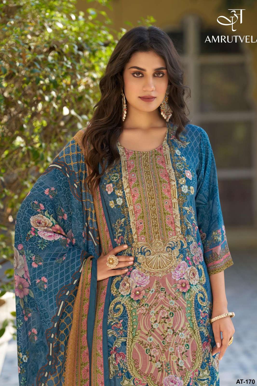 Amrutvela  AT 170 Pure Viscous Maslin Digital Printed Designer Salwar Suit