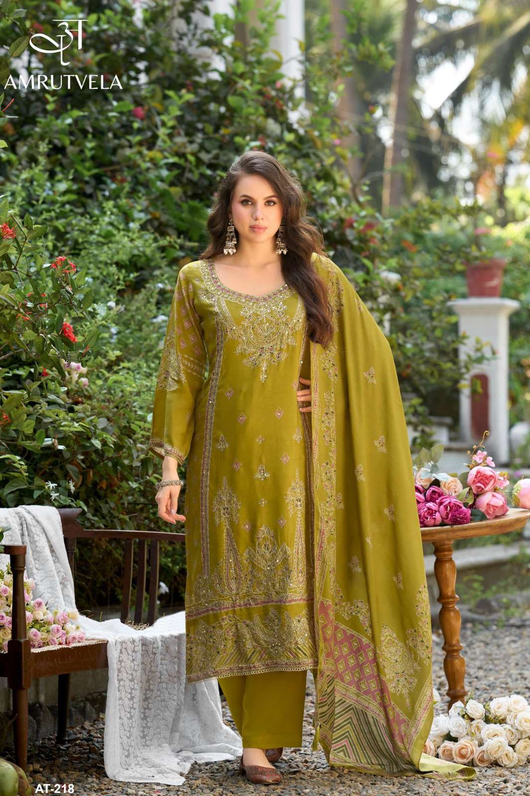 Amrutvela  AT 218 Pure Viscose Muslin Digital Printed Designer Salwar Suit