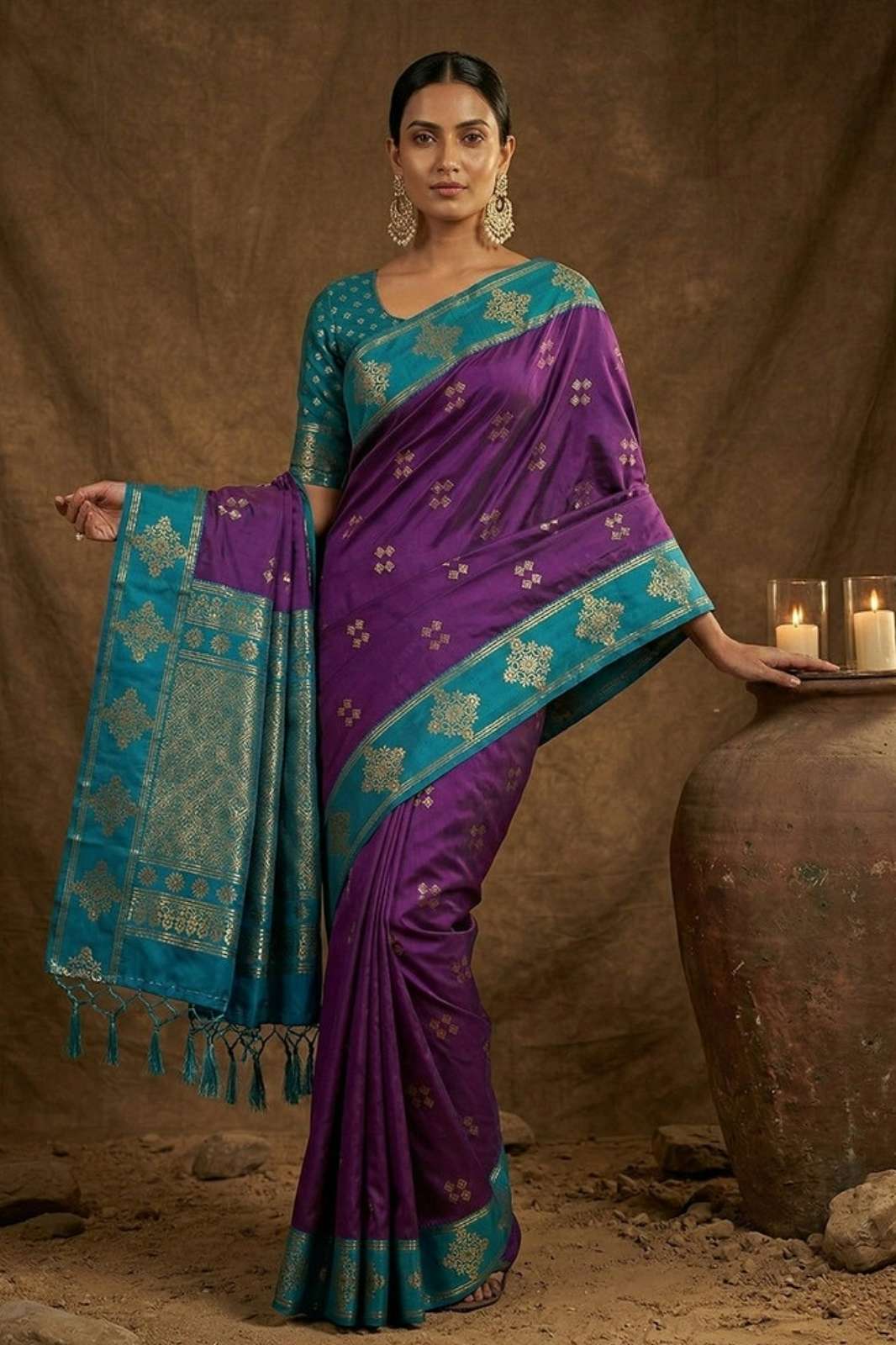 Astita presents Meera Silk 1001 To 1006 Soft Silk Saree With Contrast Border And Pallu Zari Work