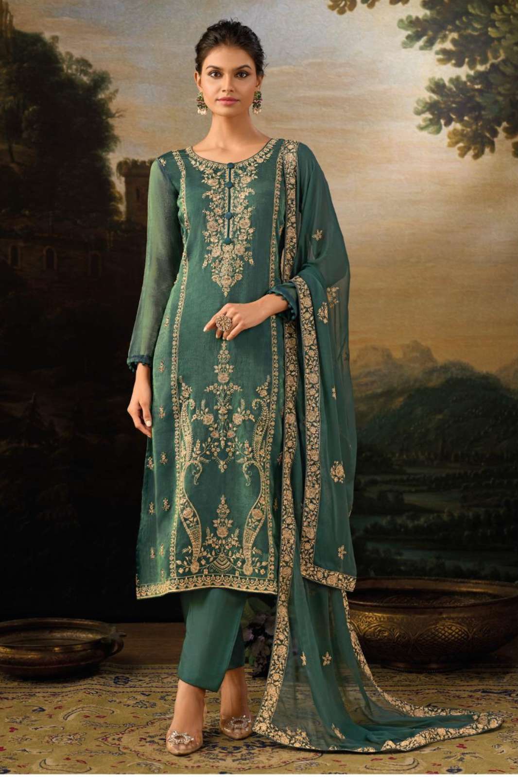 Avon MAIRA NX Shimmer Silk with Elegant Embroidery Designer Salwar Suit 