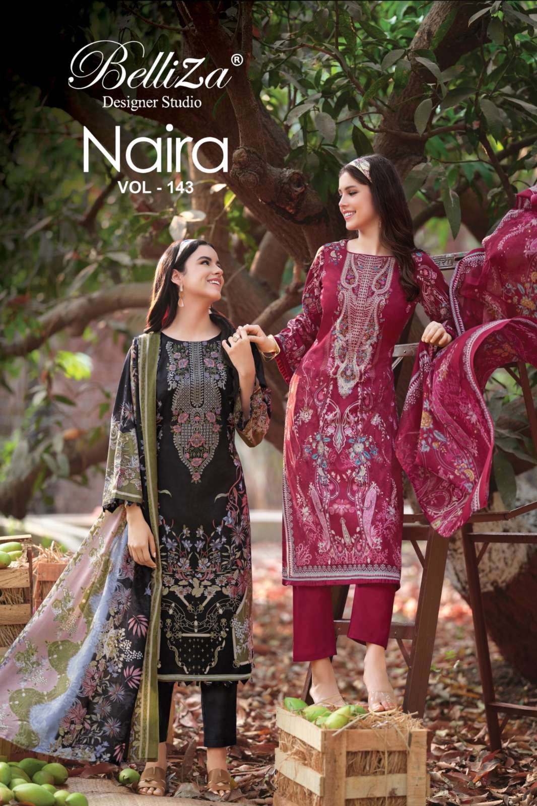 Belliza NAIRA VOL 143 Pure Cotton Digital Printed with Self Embroidered Designer Salwar Suit 