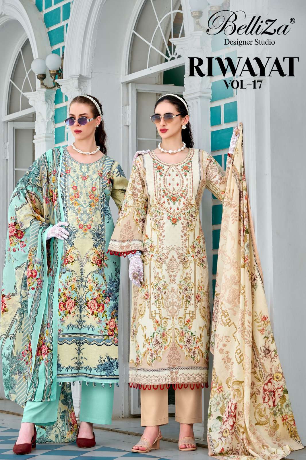 Belliza RIWAYAT VOL 17 Pure Viscose Rayon Digital Printed Designer Salwar Suit 