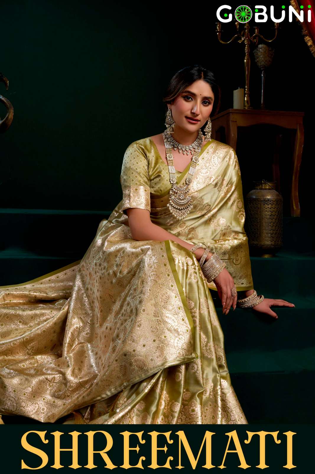 Gobuni Presents Shreemati series 3301 To 3304 Premium Satin Silk Saree with fancy pumpum 