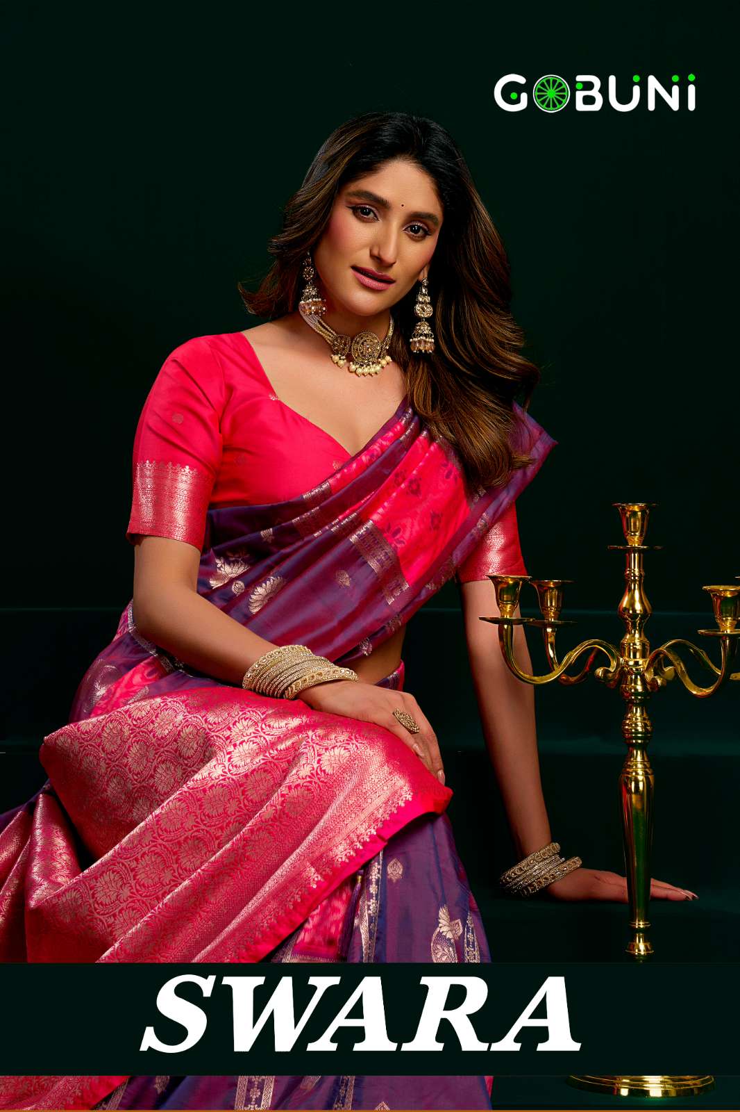 Gobuni Presents Swara series 3201 To 3206  Soft Silk Saree with fancy pumpum
