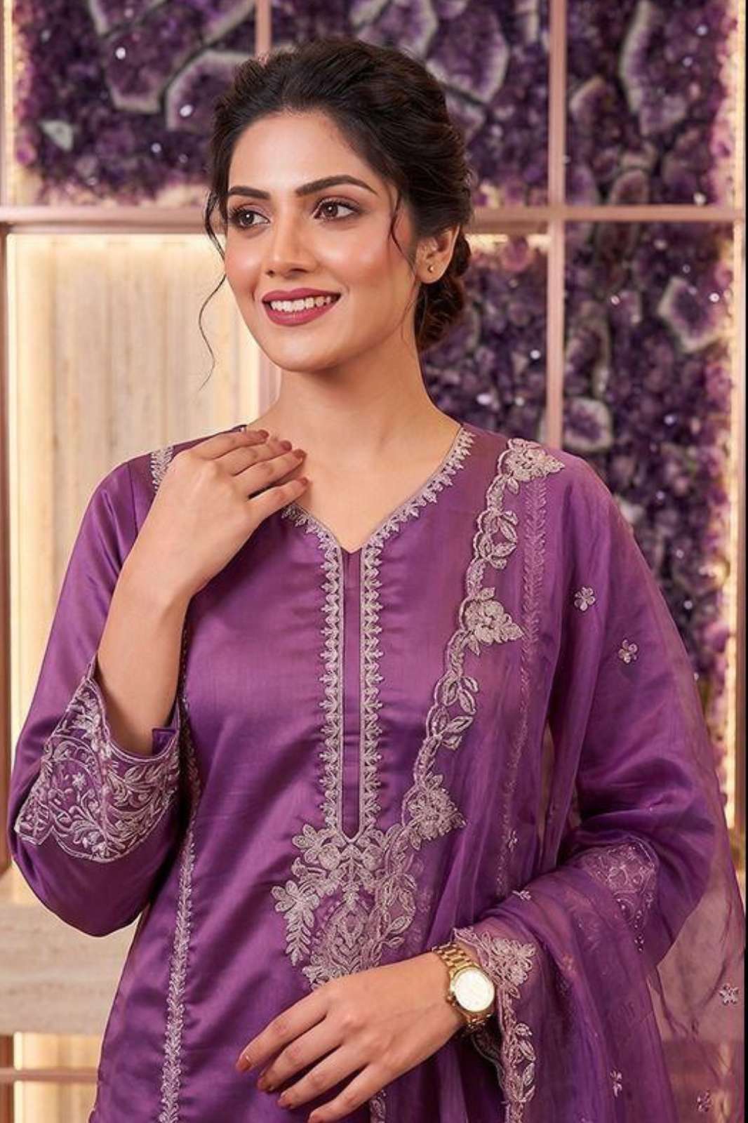 Hoor Tex HF 681 Heavy Viscose with Embroidered Designer Salwar Suit
