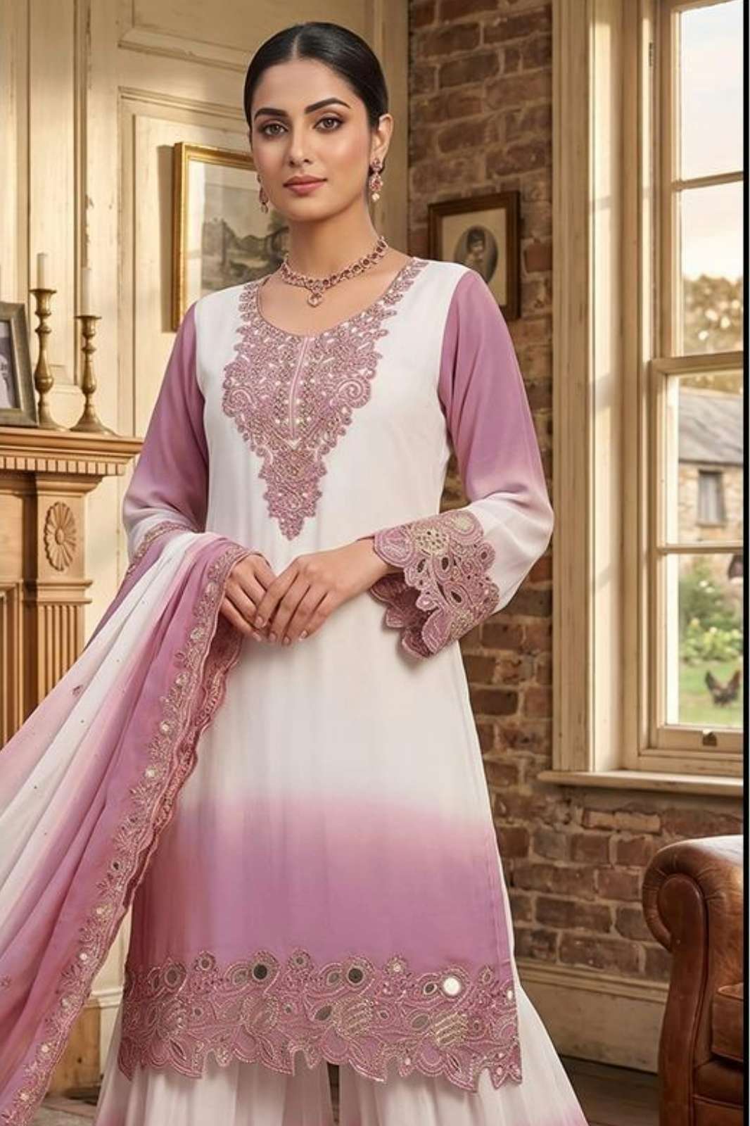 Hoor tex HF 728 A To D Heavy Georgette fabric heavy embroidered work suit 