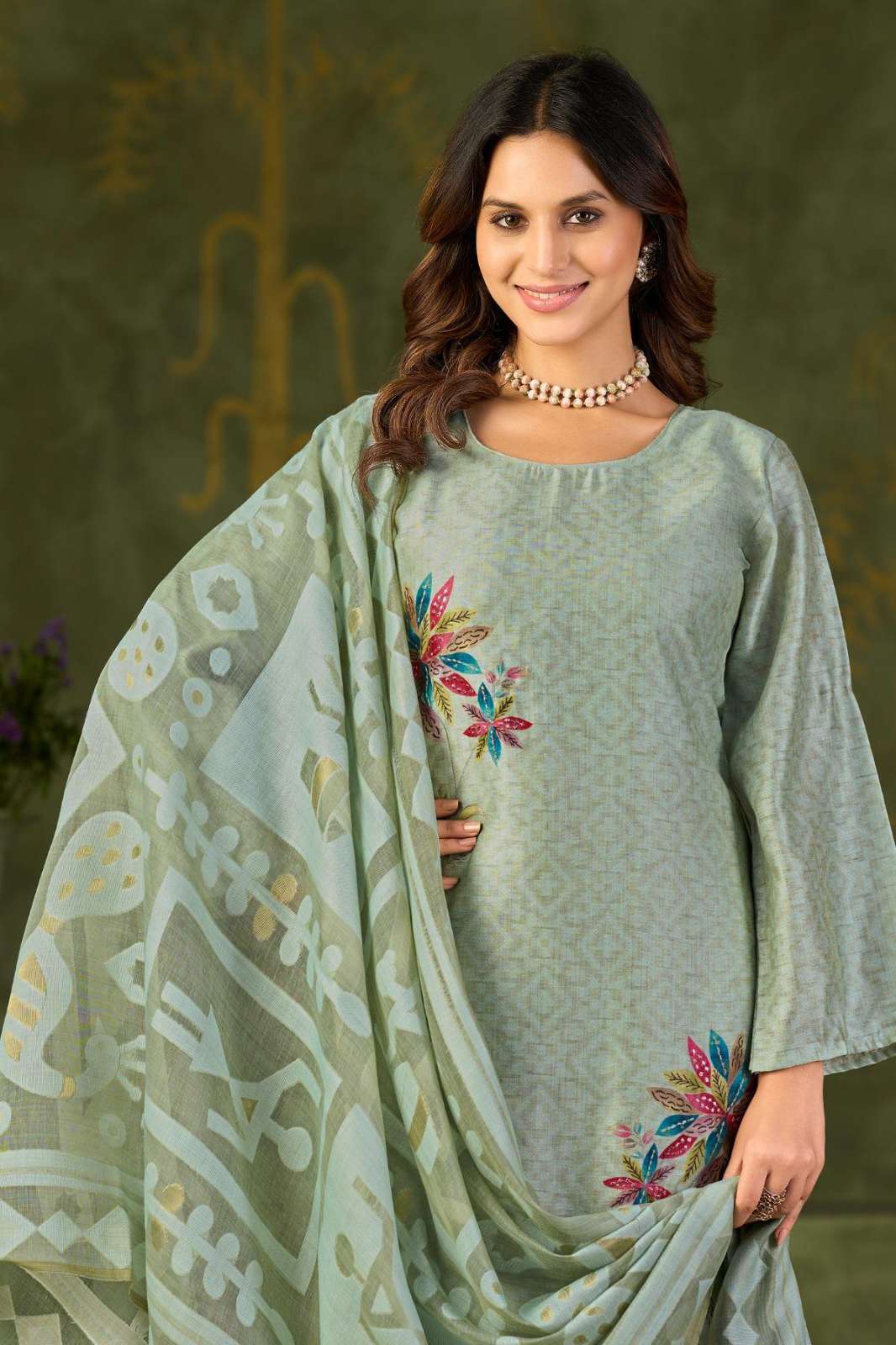Ibiza ONERA Pure Cotton with Digital Print and Handwork Designer Salwar Suit