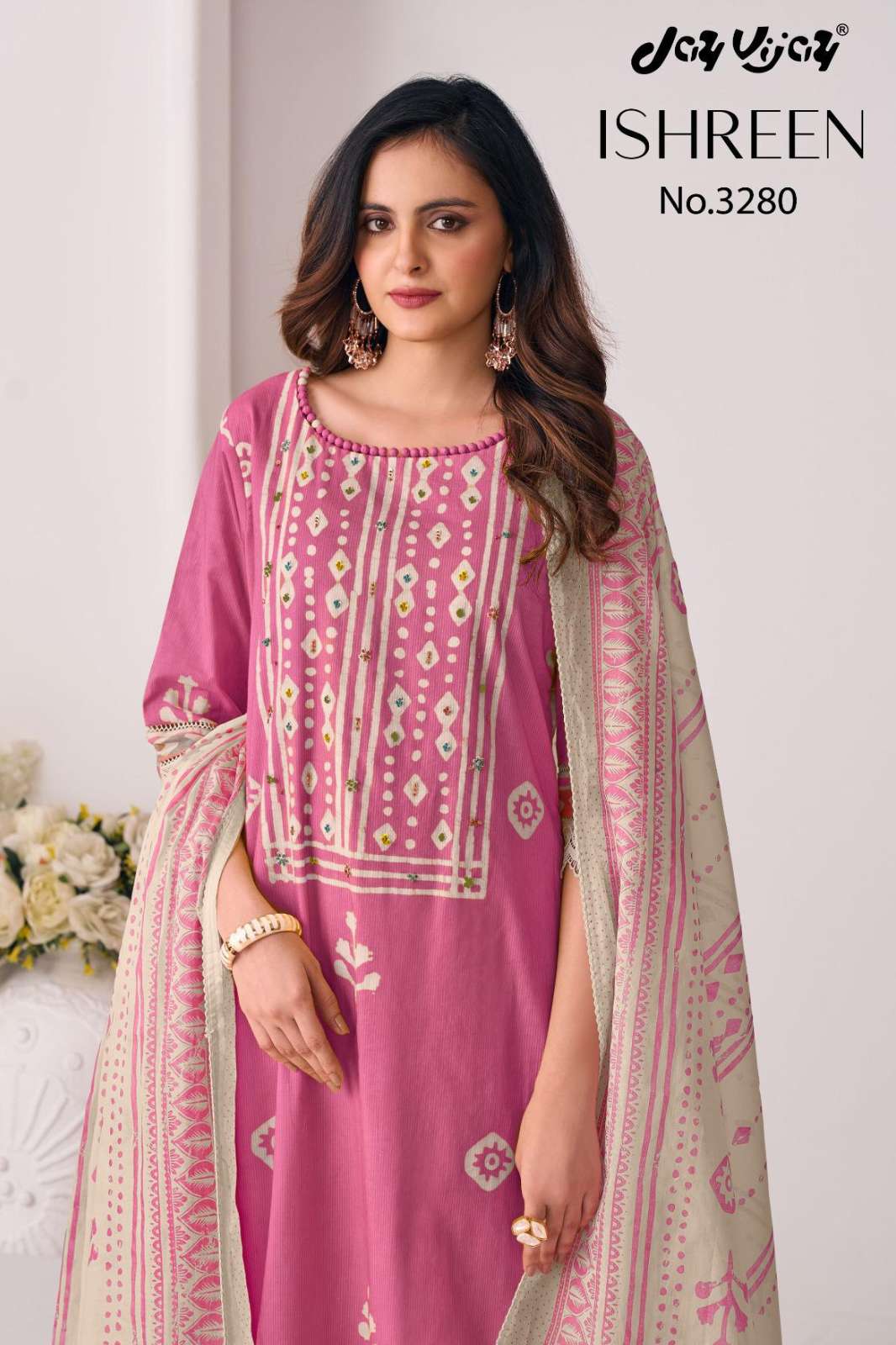 Jay Vijay Ishreen 3280 Pure Cotton Hand Block Printed Designer Salwar Suit