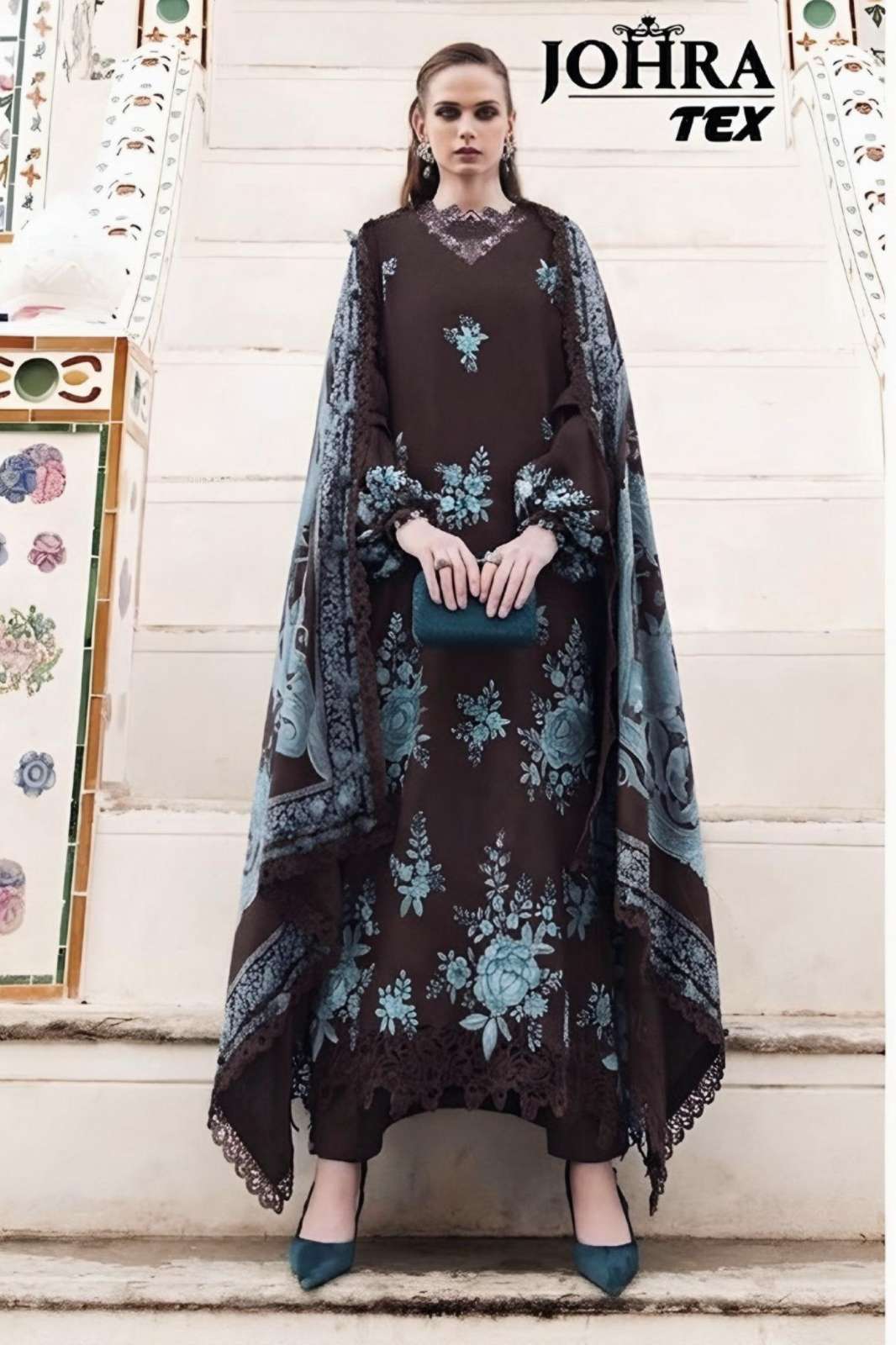 JOHRA TEX JT 194 RAYON COTTON WITH EMBROIDERED DESIGNER SALWAR SUIT